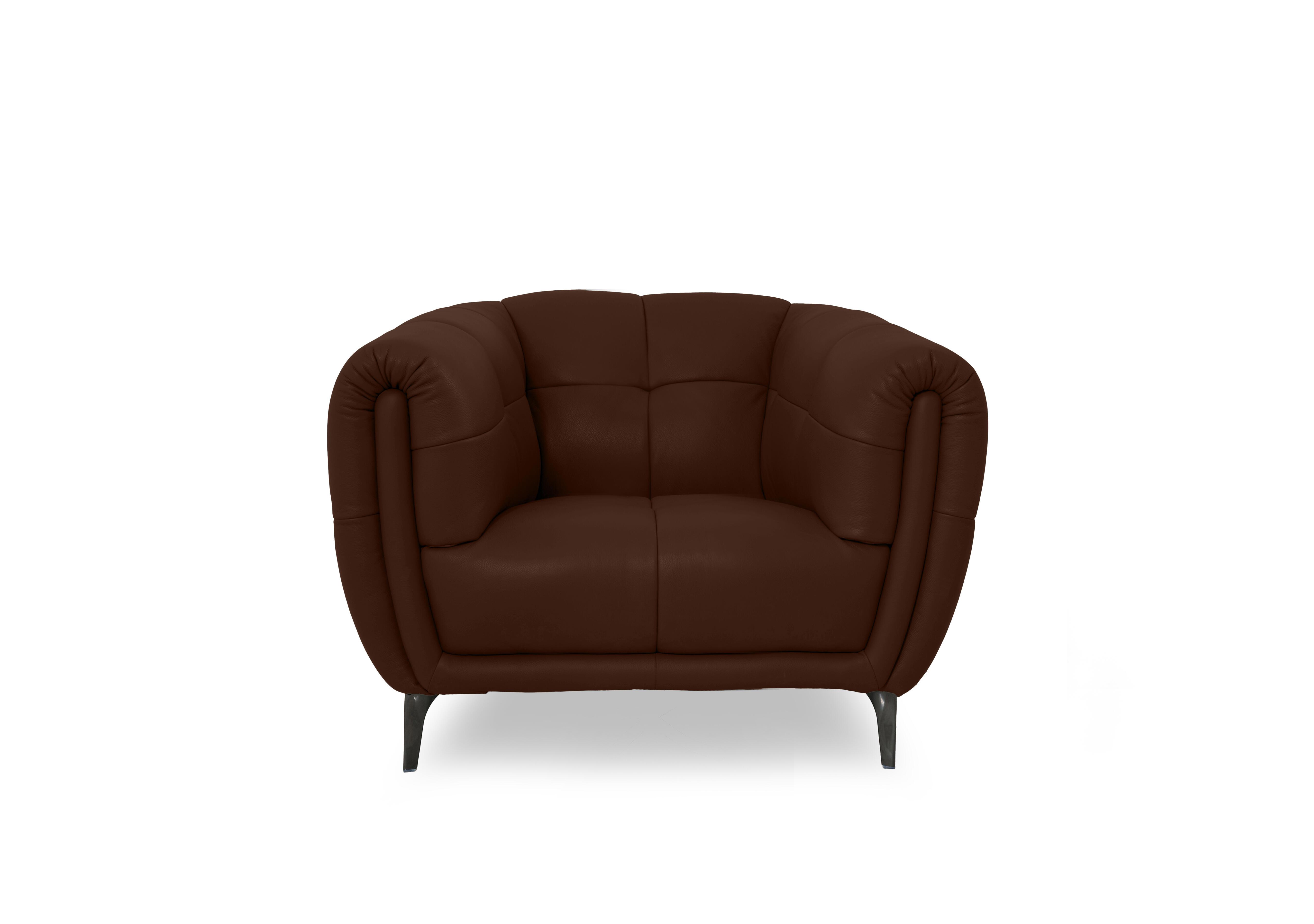 Sienna Leather Chair in Montana Chocolate Cat-60/08 on Furniture Village