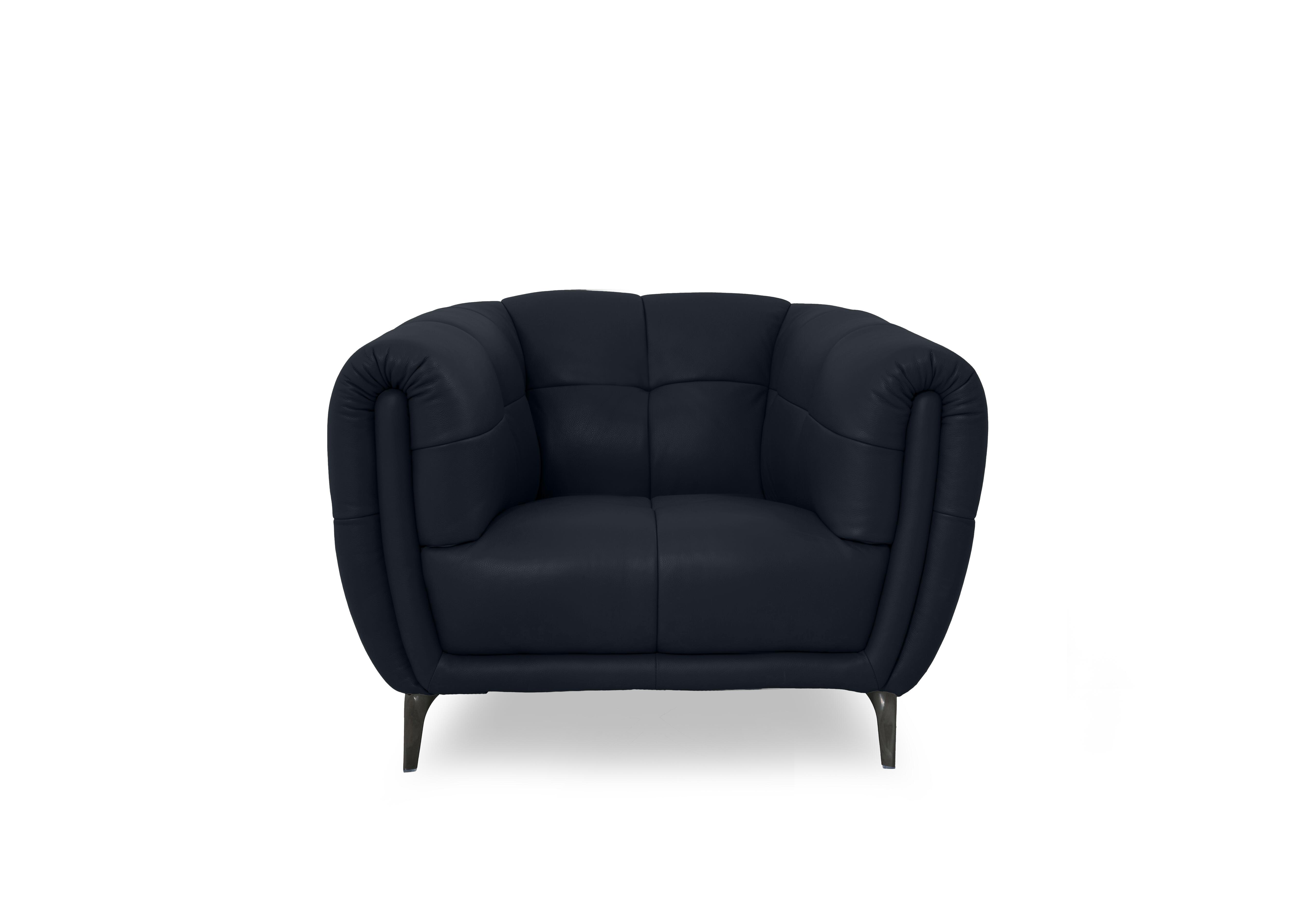 Sienna Leather Chair in Montana Navy Cat-60/24 on Furniture Village