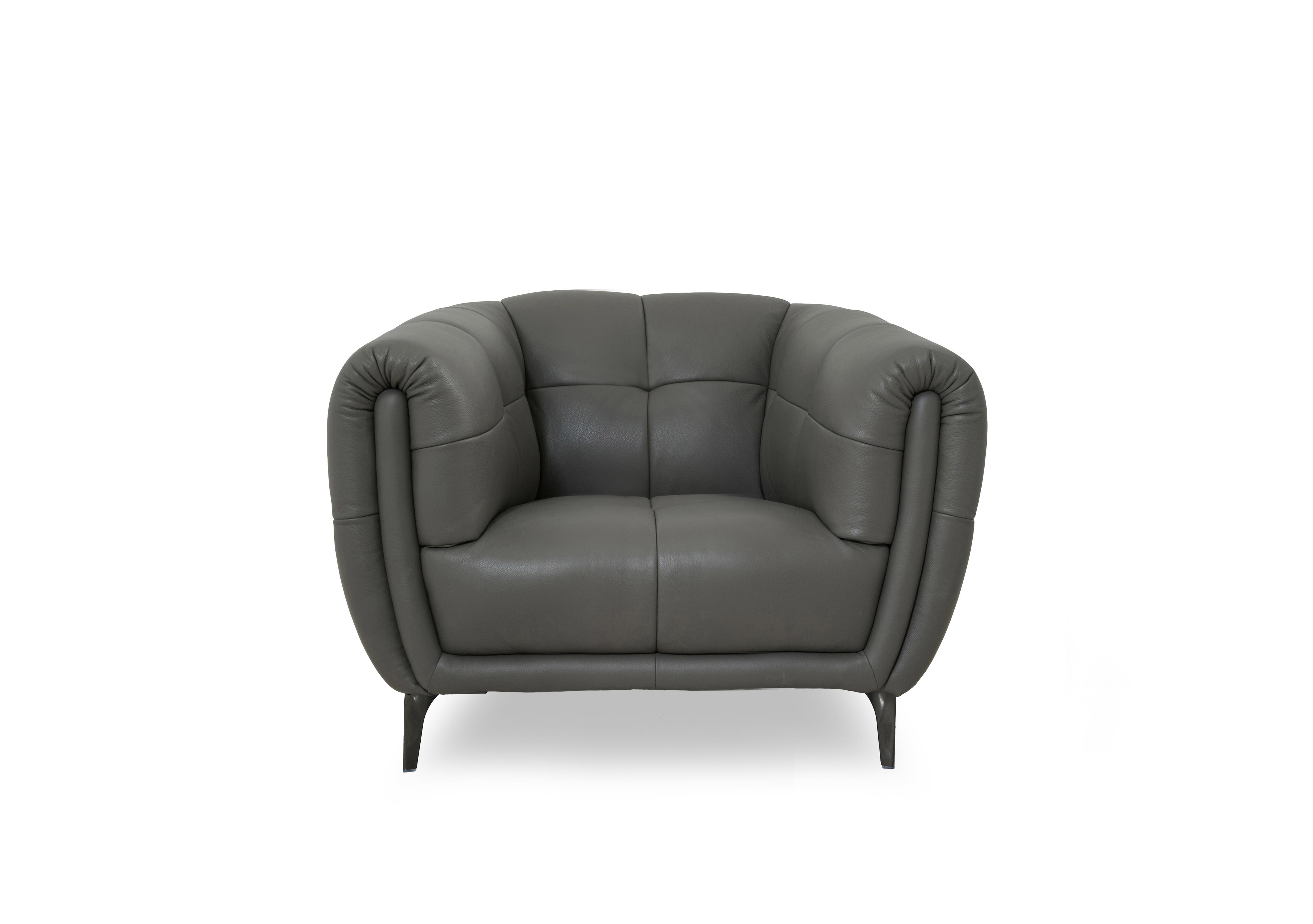 Sienna Leather Chair in Oslo Elephant Cat-40/15 on Furniture Village