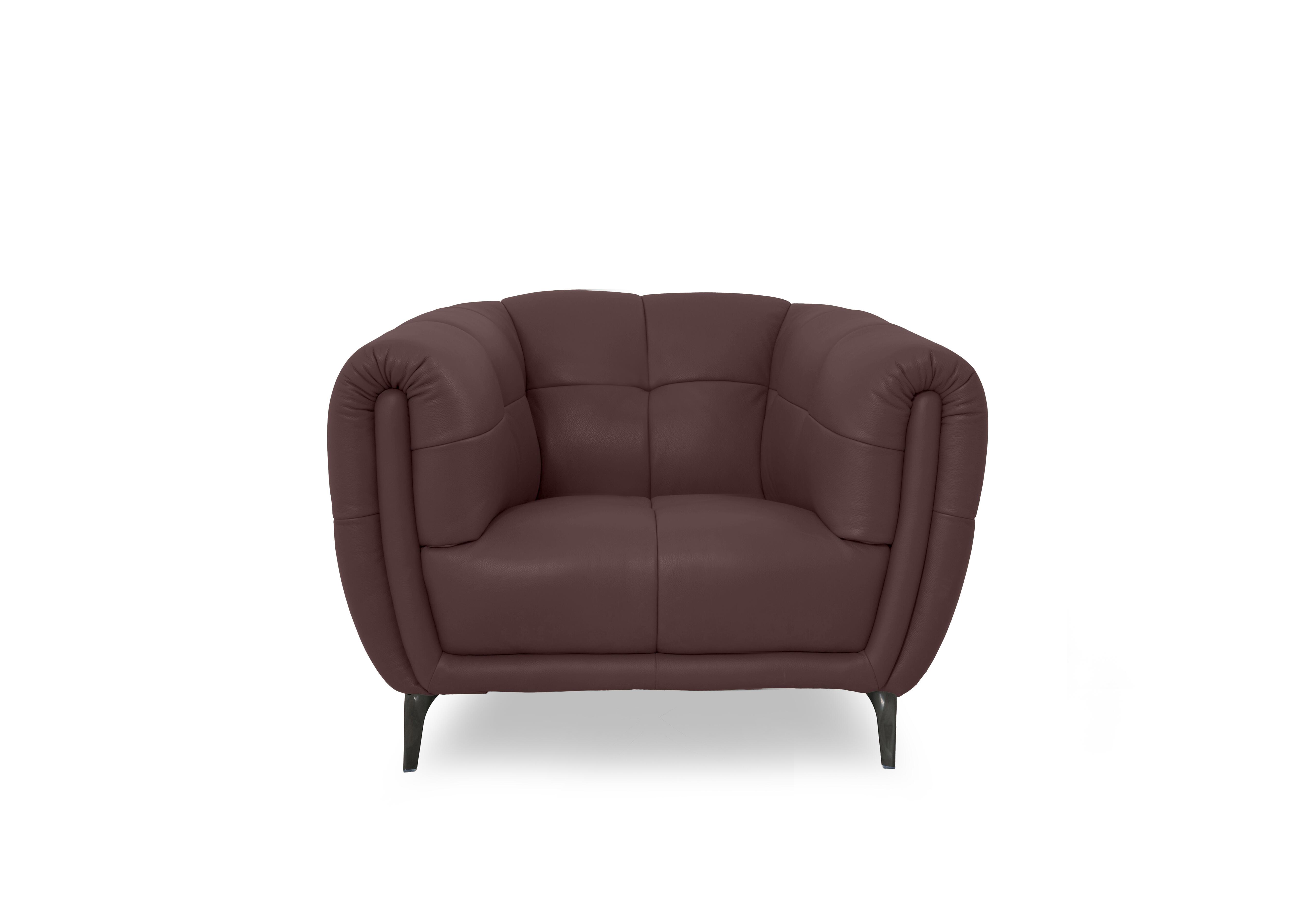 Sienna Leather Chair in Oslo Mulberry Cat-40/30 on Furniture Village