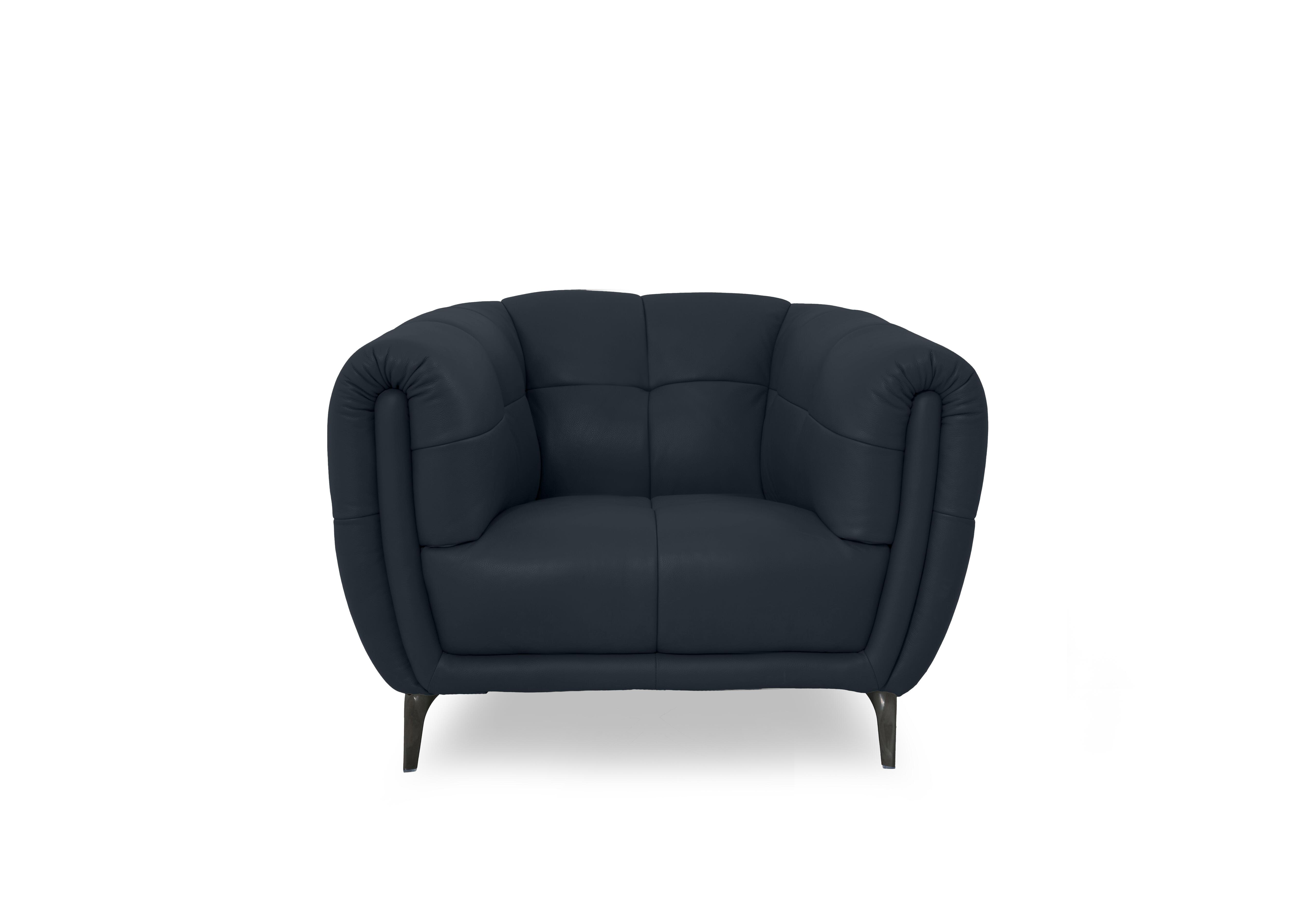 Sienna Leather Chair in Oslo Navy Cat-40/24 on Furniture Village