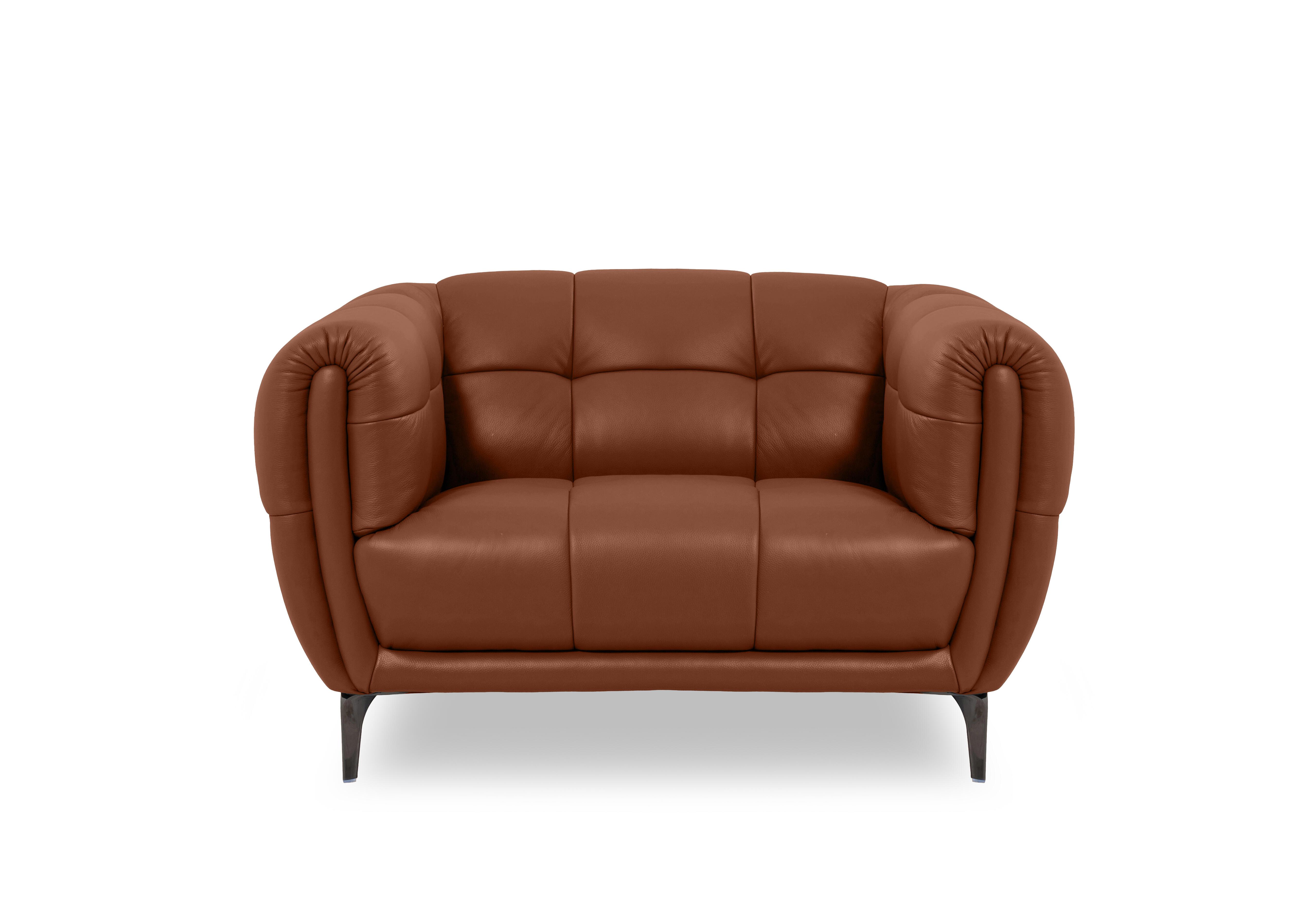 Sienna Leather Cuddler Chair in Montana Butterscotch Cat-60/07 on Furniture Village