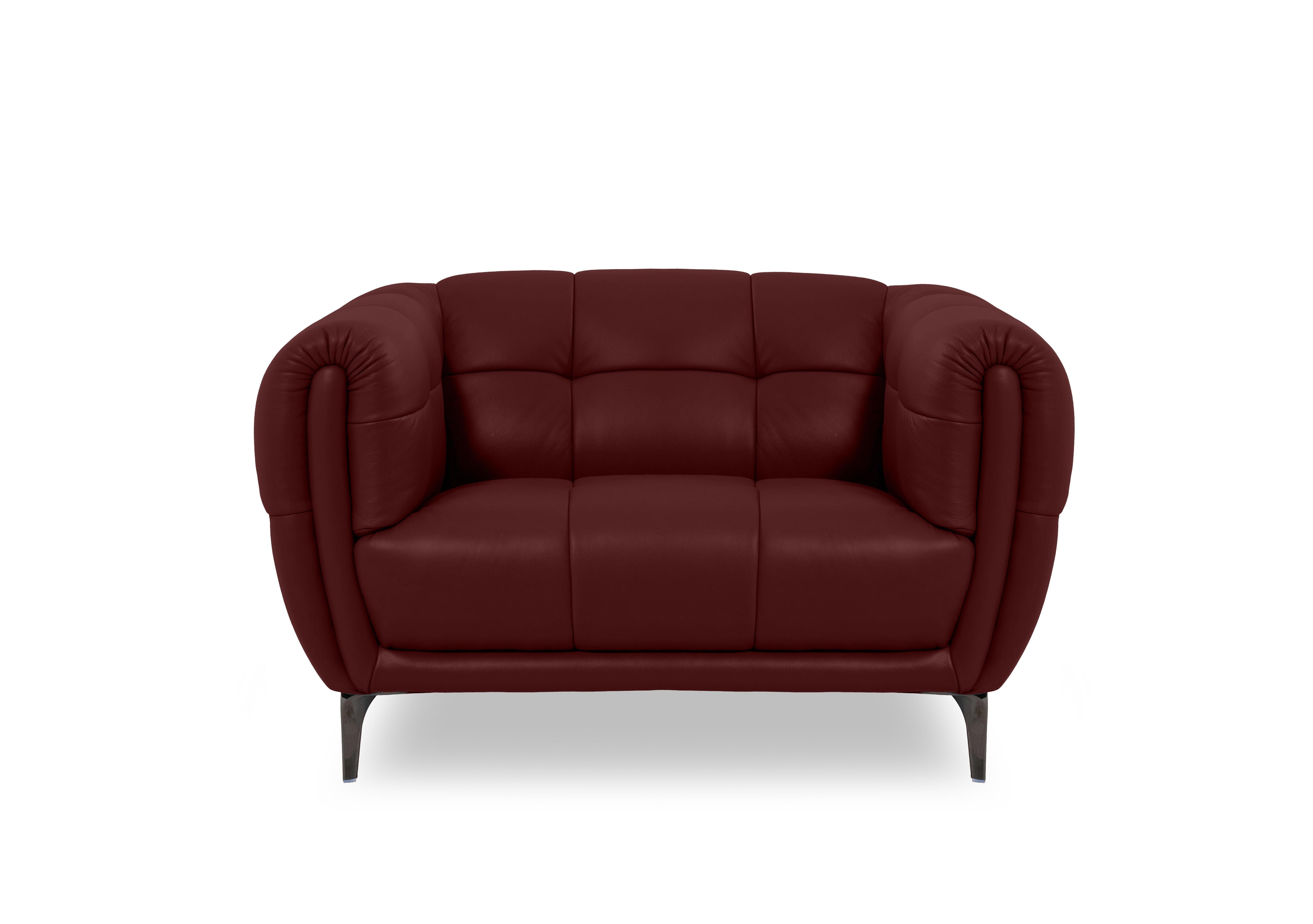Sienna Leather Cuddler Chair in Montana Ruby Cat-60/15 on Furniture Village