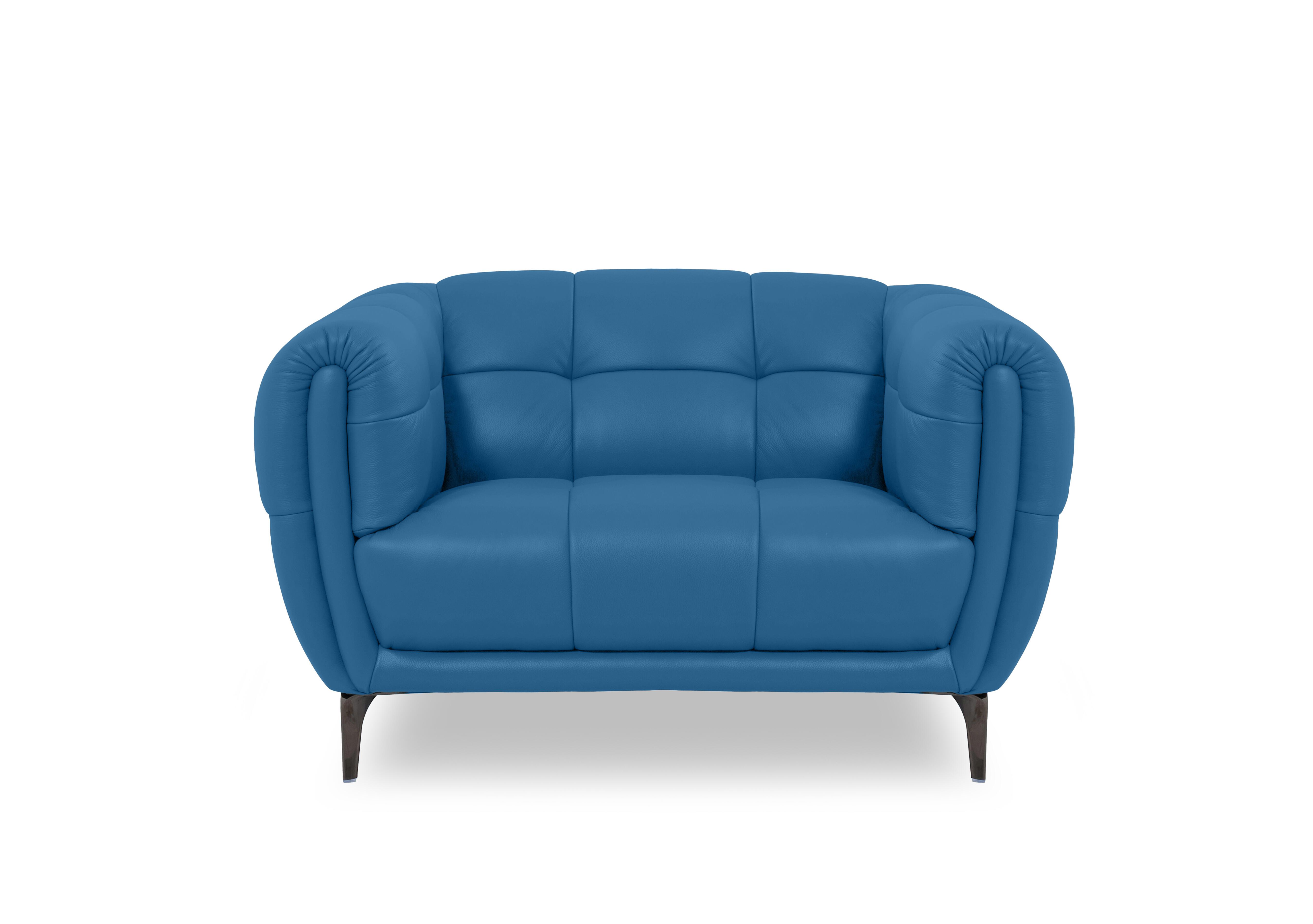 Sienna Leather Cuddler Chair in Oslo Aegean Cat-40/12 on Furniture Village