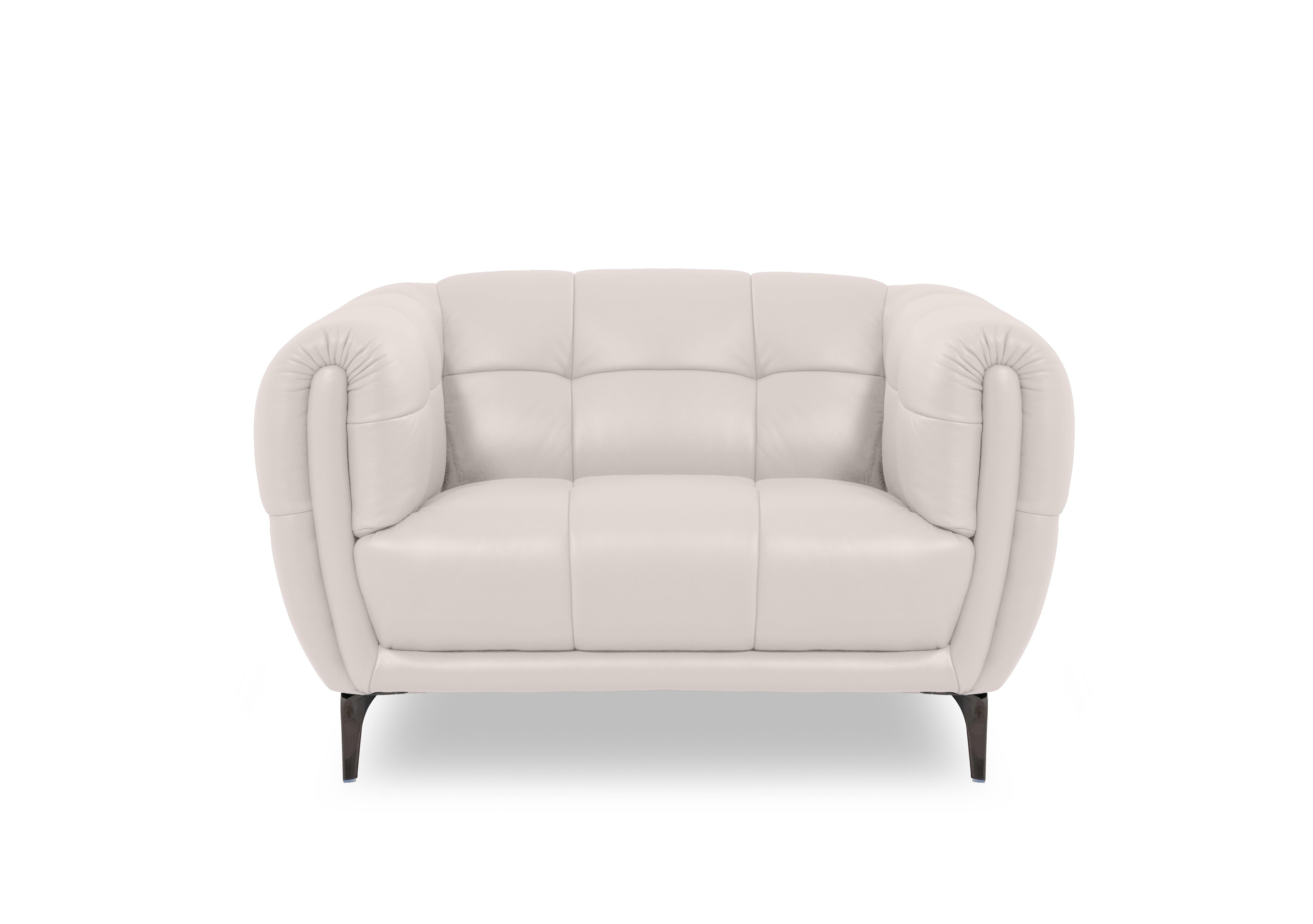 Sienna Leather Cuddler Chair in Oslo Cotton Cat-40/13 on Furniture Village