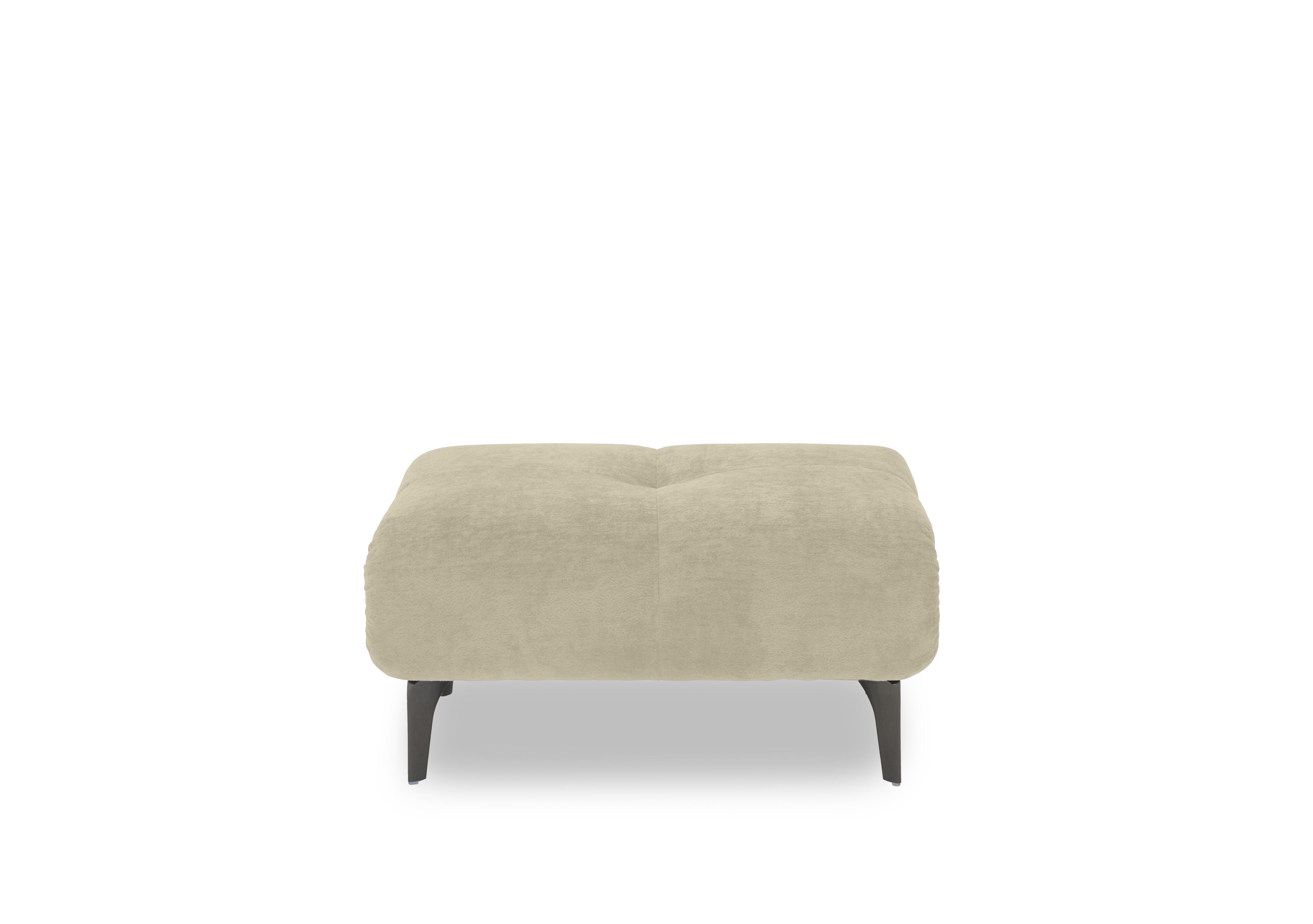 Sienna Fabric Large Footstool in Bella Barley White 43121 on Furniture Village