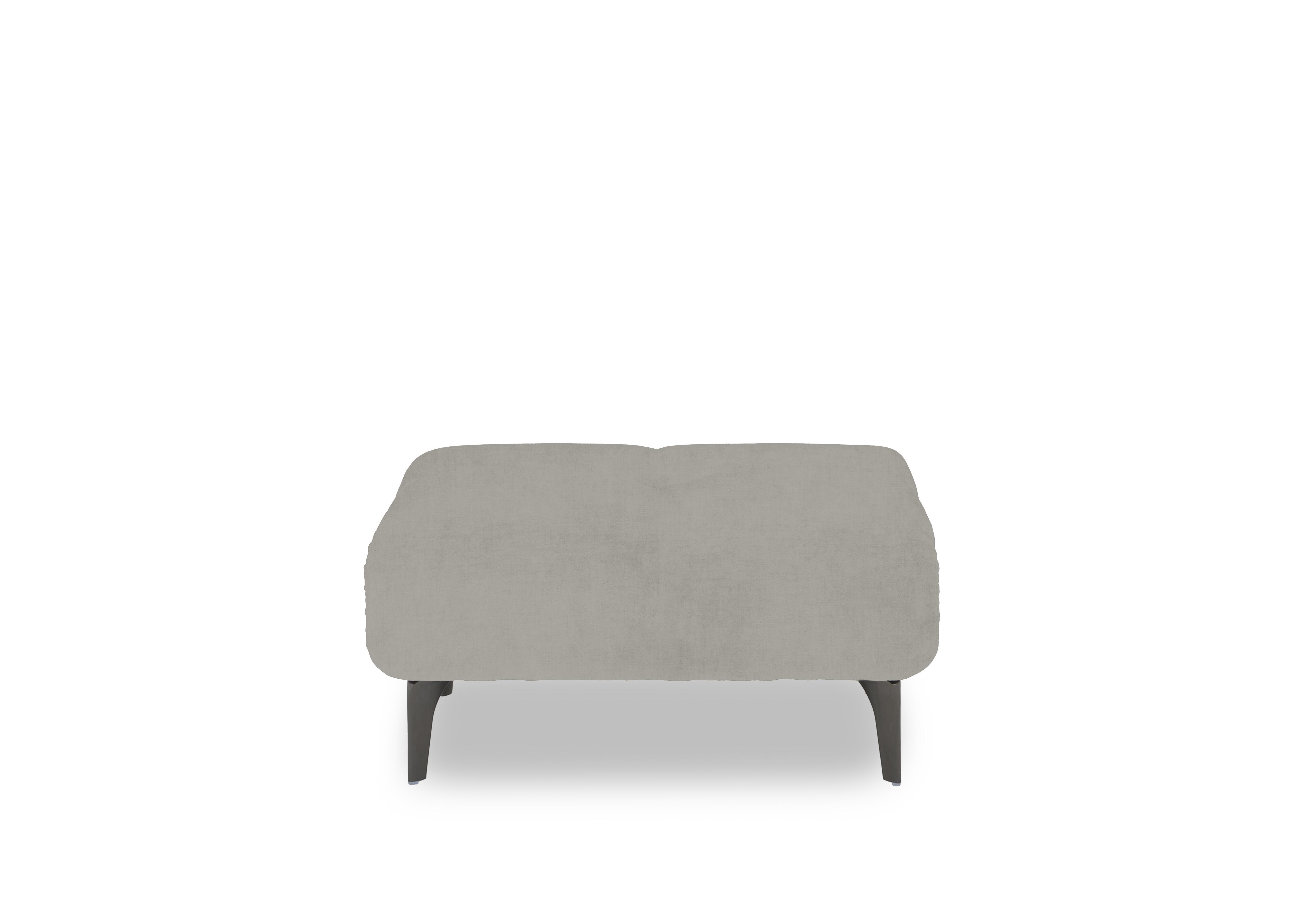 Sienna Fabric Large Footstool in Opulence Silver 51007 on Furniture Village