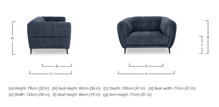 Sienna Fabric Cuddler Chair in  on Furniture Village