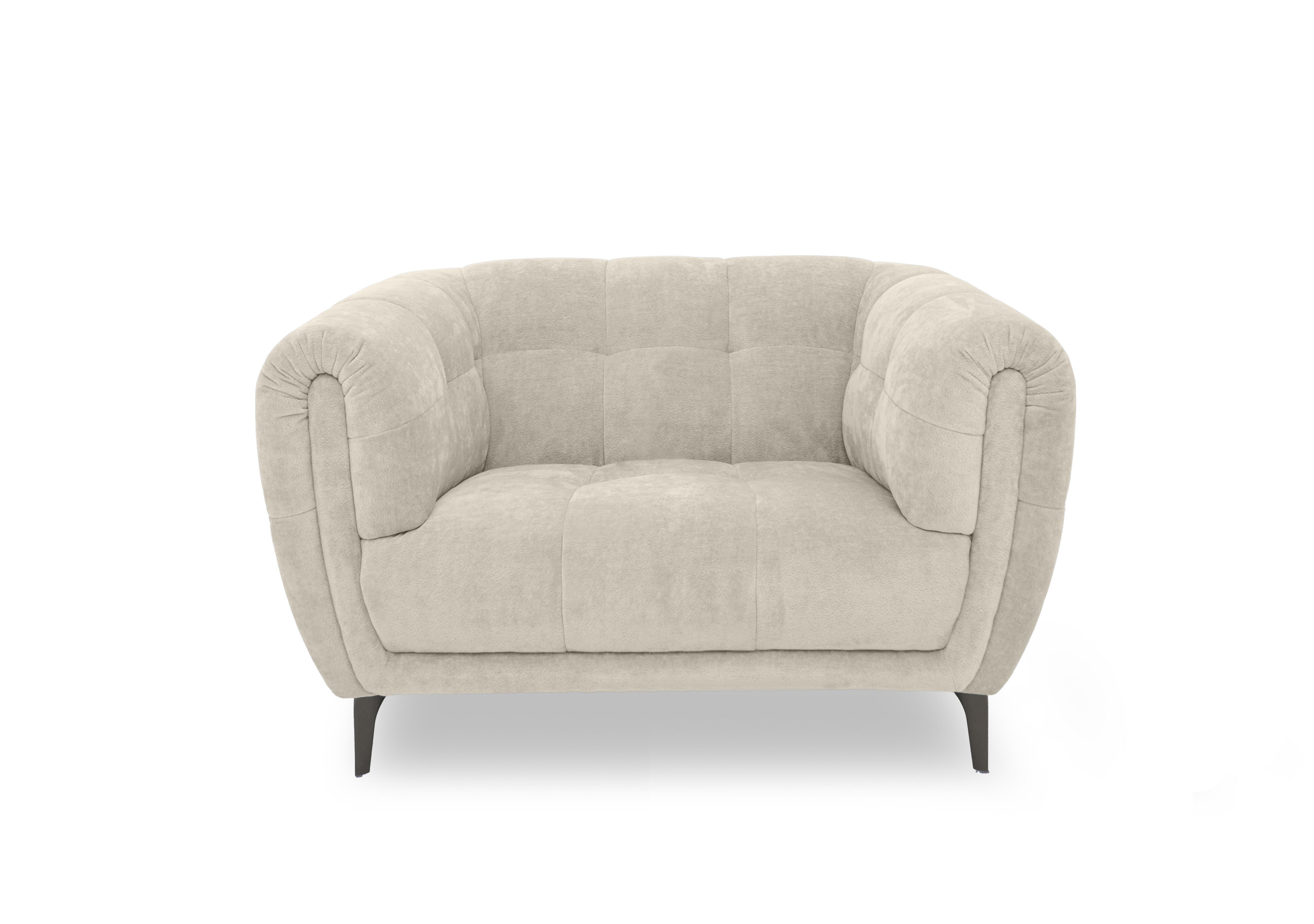 Sienna Fabric Cuddler Chair in Hudson Mink 25120 on Furniture Village