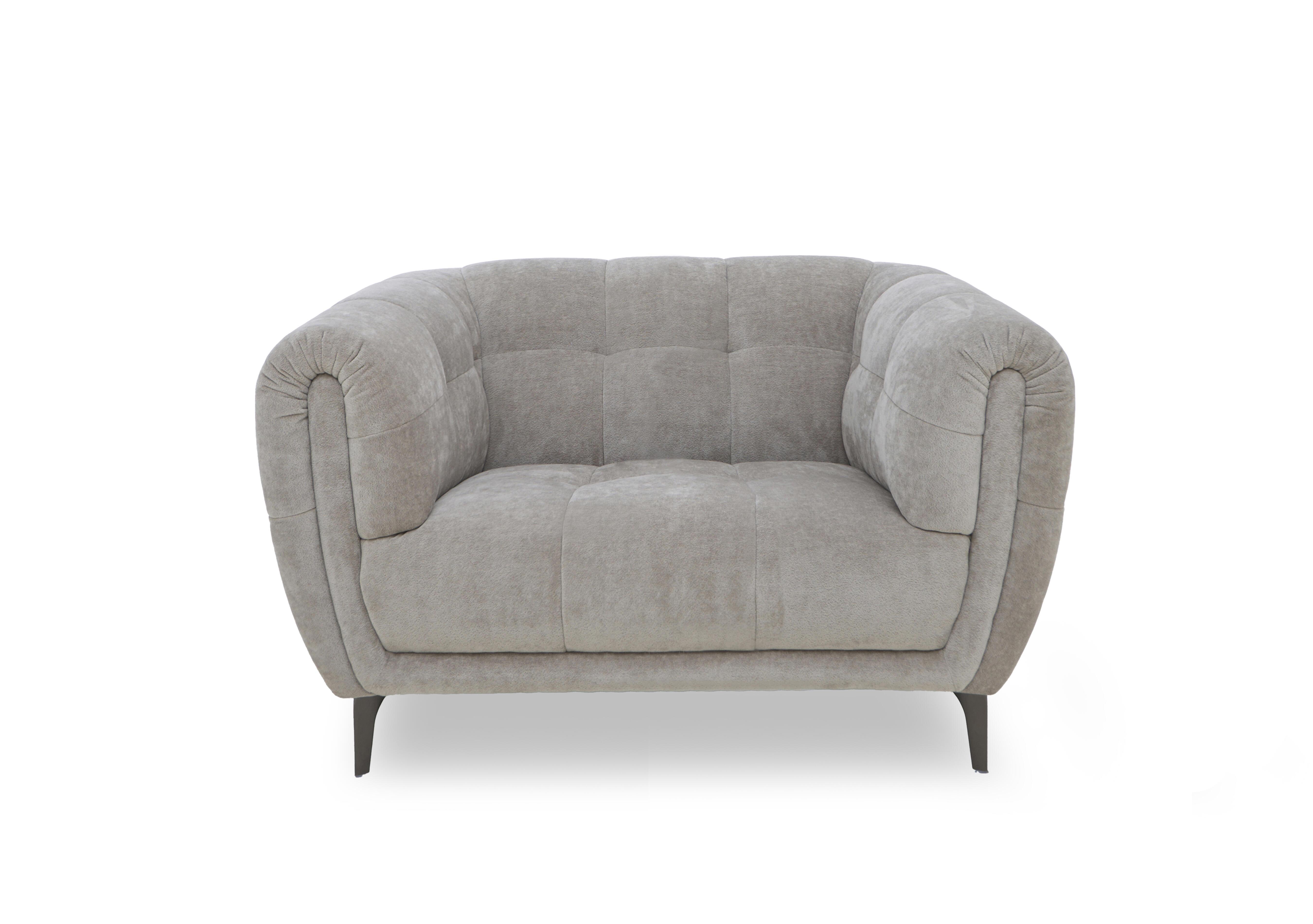 Sienna Fabric Cuddler Chair in Hudson Mist 25451 on Furniture Village