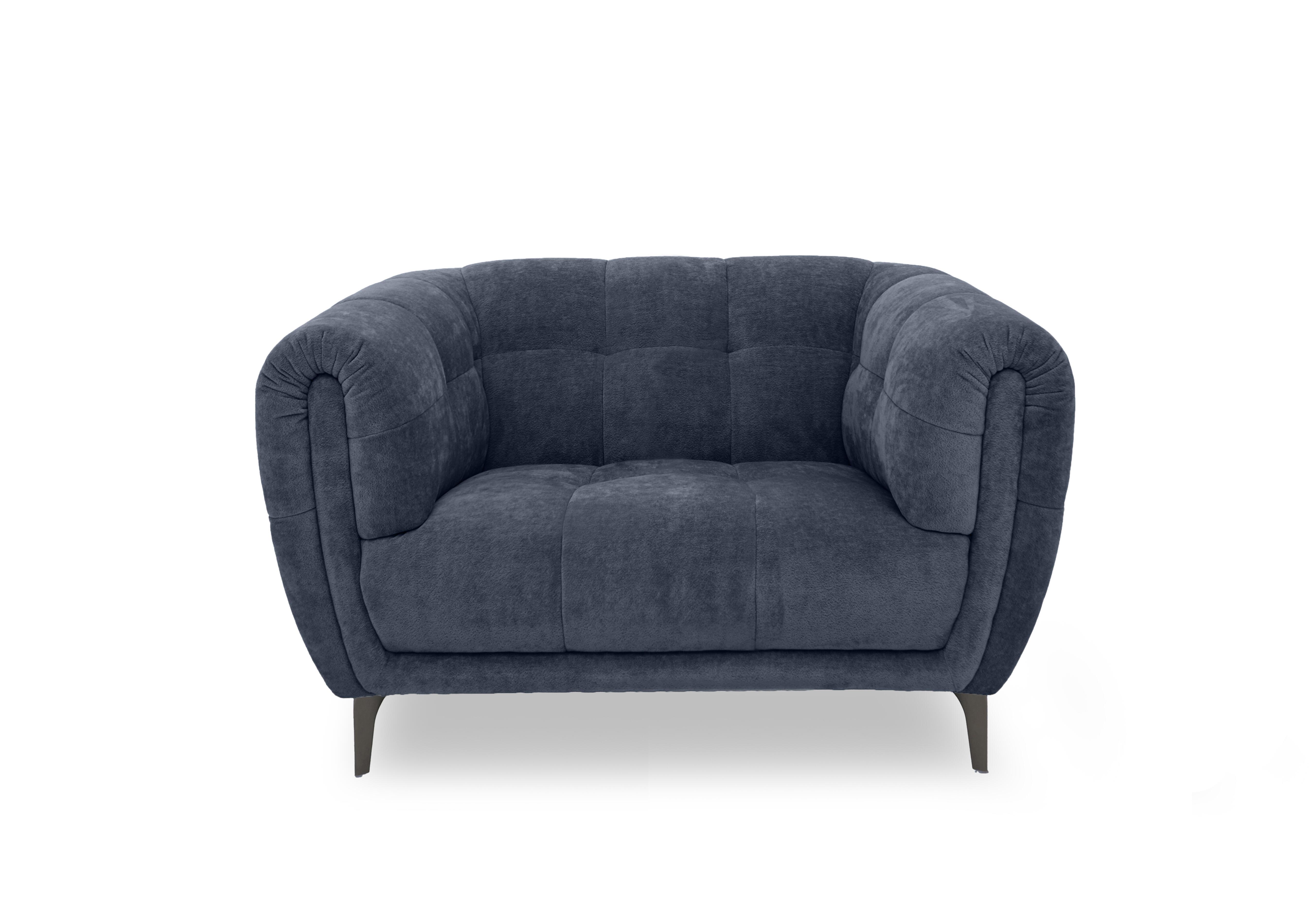 Sienna Fabric Cuddler Chair in Hudson Ocean 25315 on Furniture Village