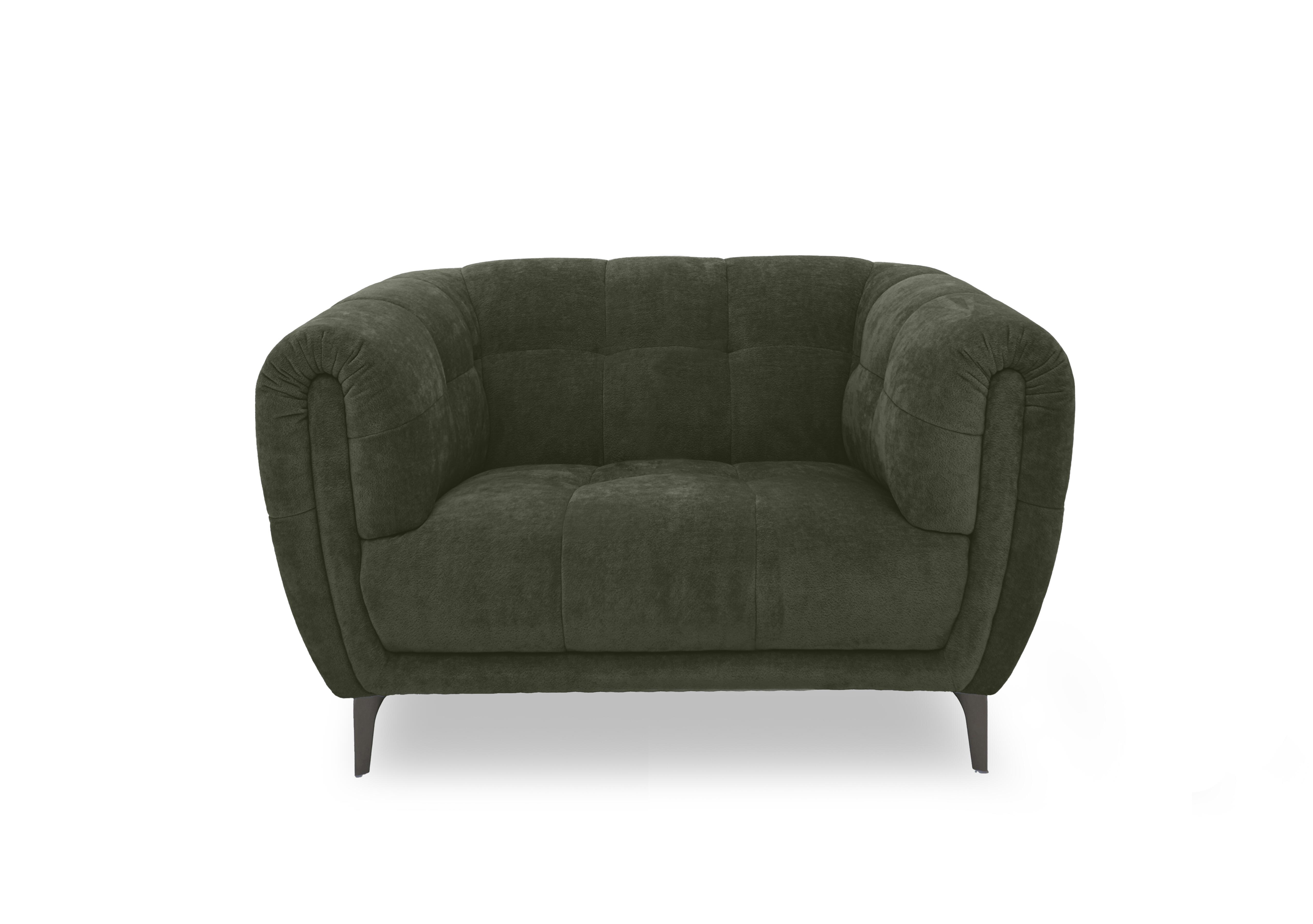 Sienna Fabric Cuddler Chair in Hudson Pine 25355 on Furniture Village