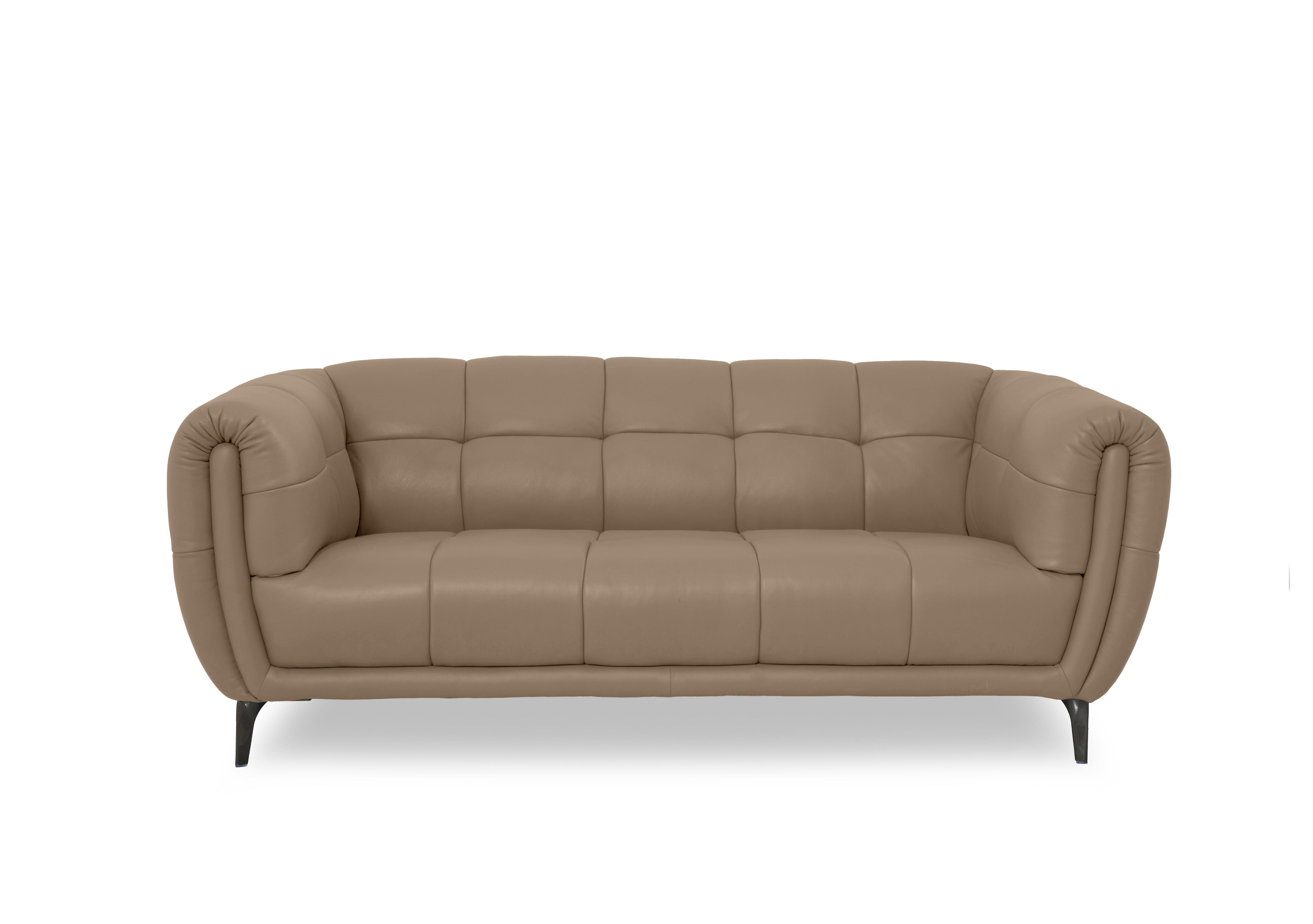 Sienna Leather Large 2 Seater Sofa in Montana Barley Cat-60/06 on Furniture Village