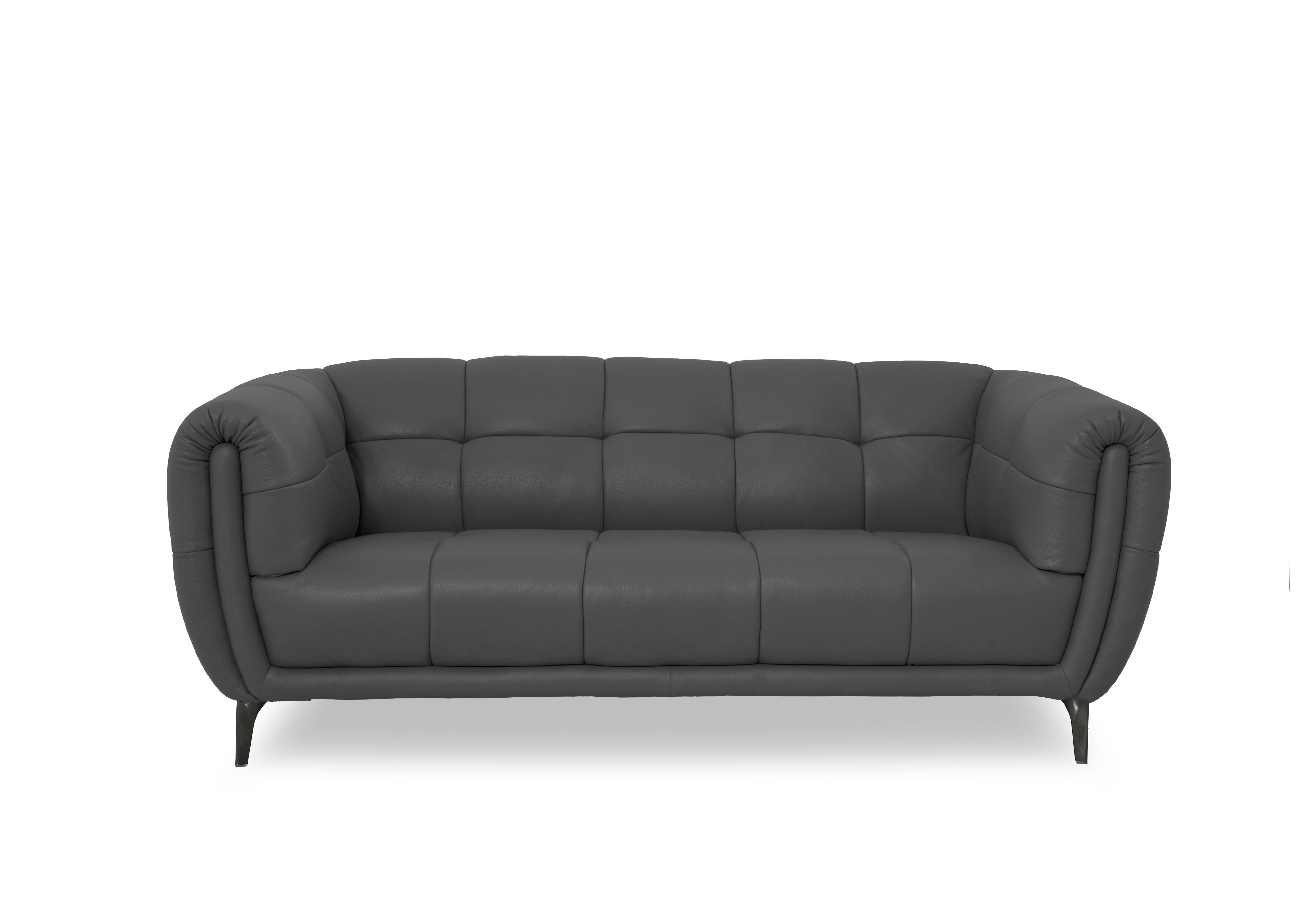 Sienna Leather Large 2 Seater Sofa in Montana Granite Cat-60/33 on Furniture Village