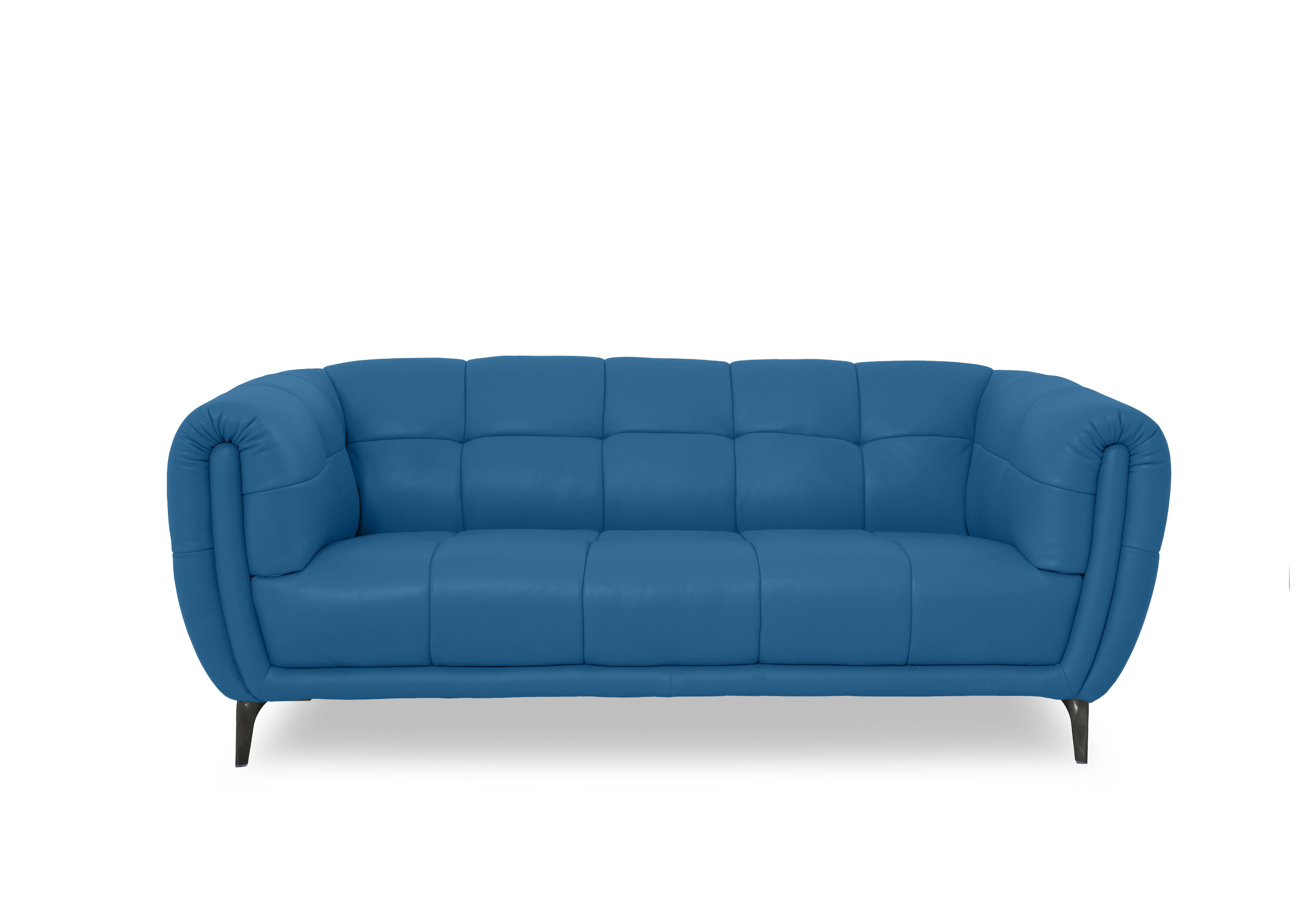Sienna Leather Large 2 Seater Sofa in Oslo Aegean Cat-40/12 on Furniture Village