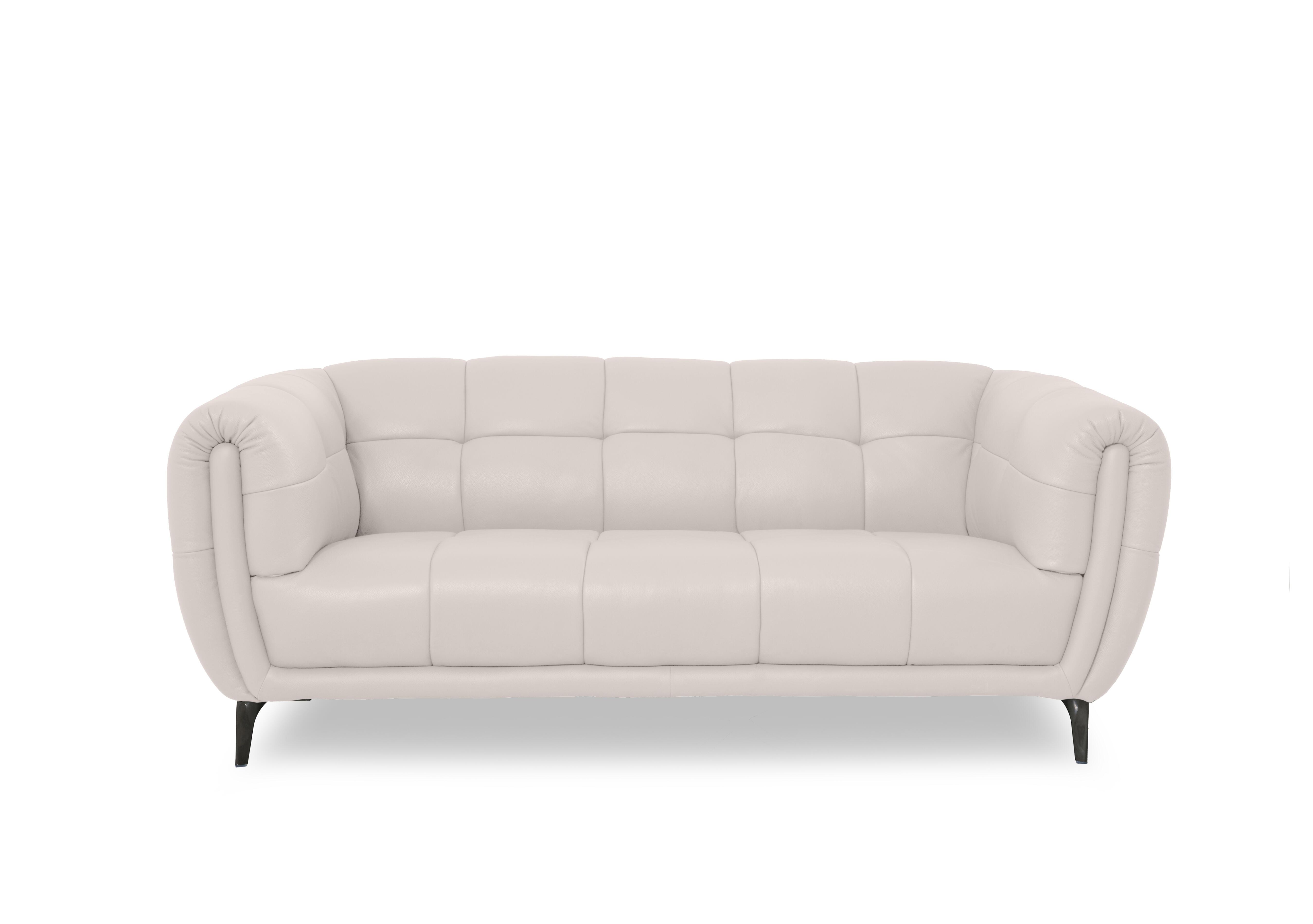 Sienna Leather Large 2 Seater Sofa in Oslo Cotton Cat-40/13 on Furniture Village