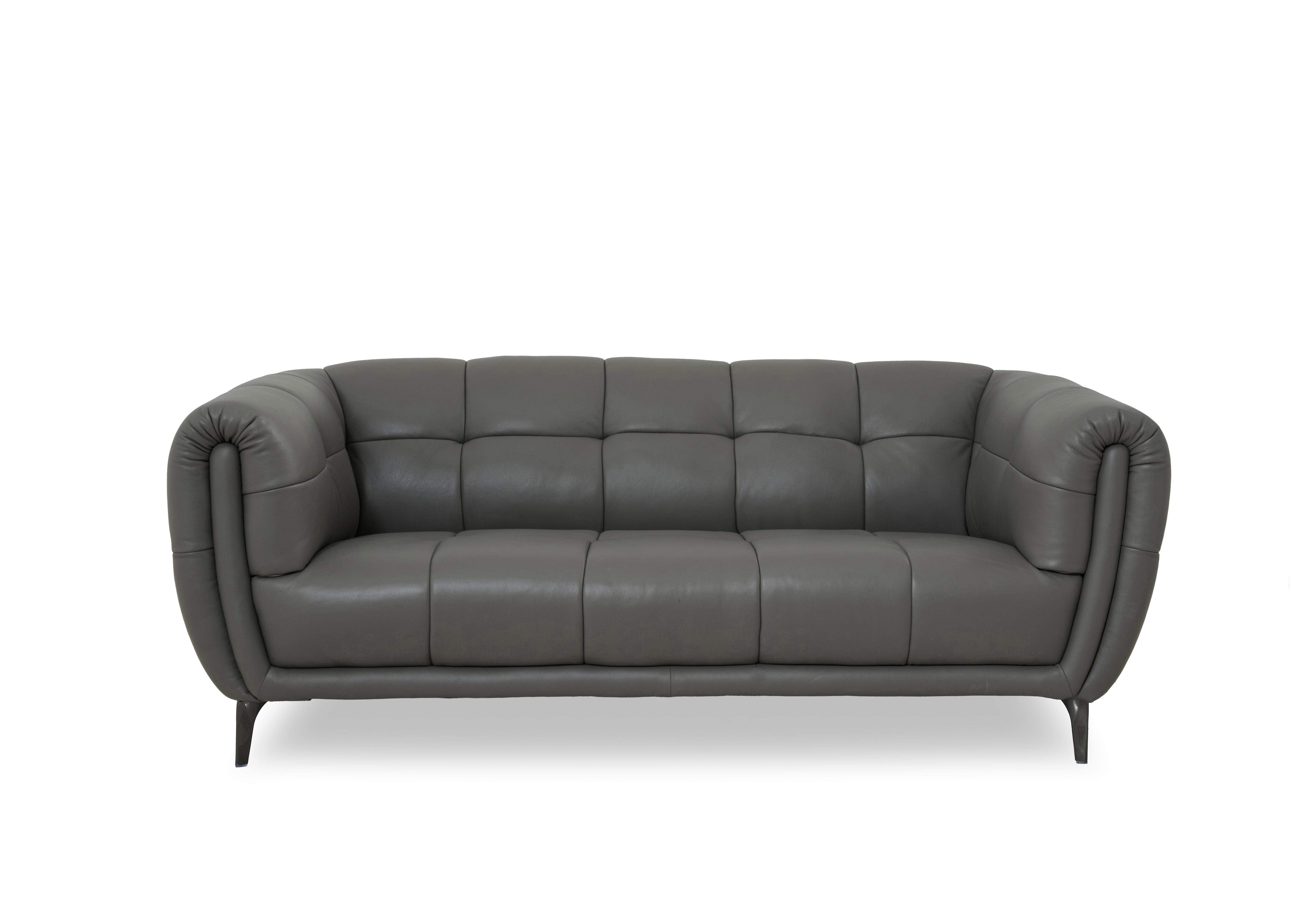 Sienna Leather Large 2 Seater Sofa in Oslo Elephant Cat-40/15 on Furniture Village