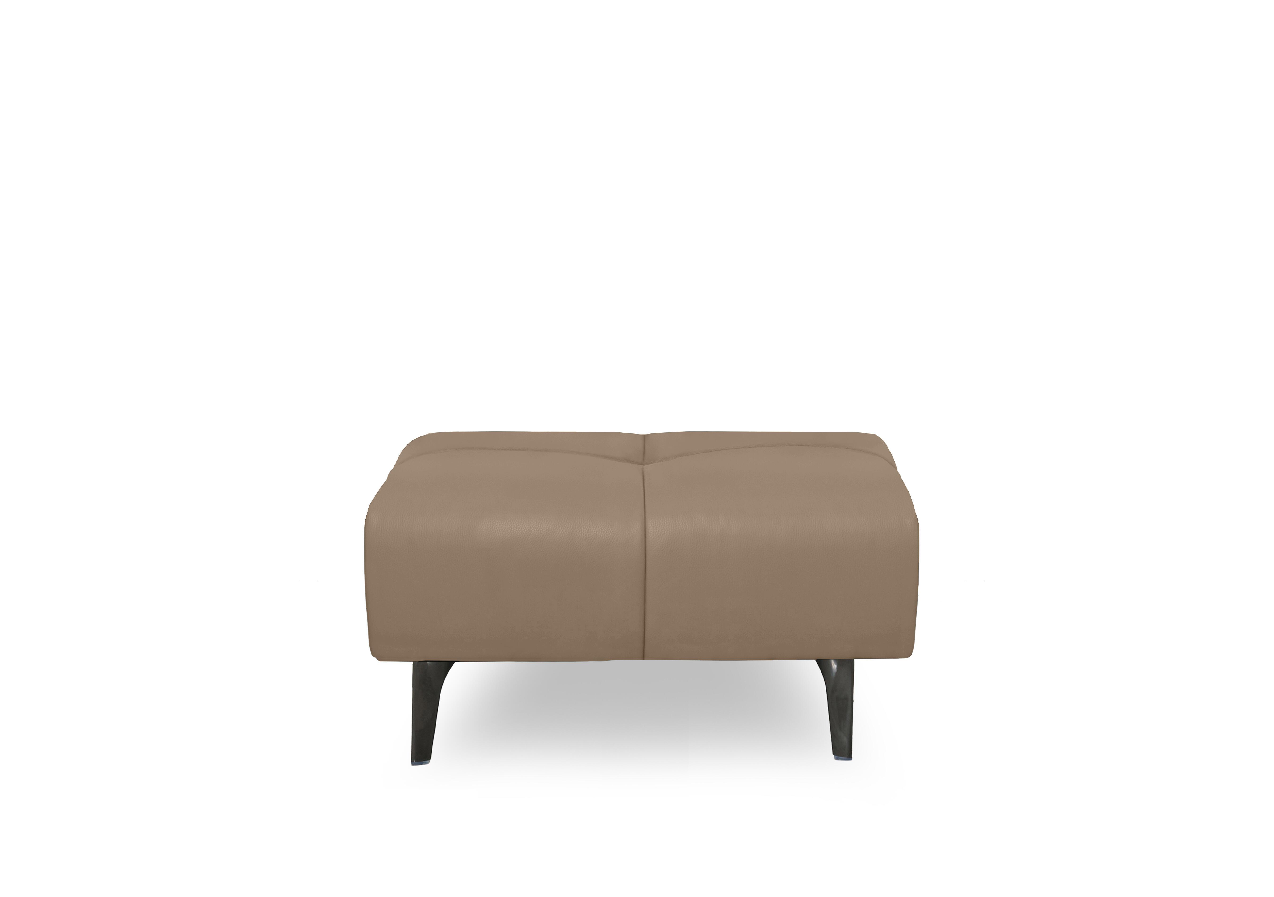 Sienna Leather Large Footstool in Montana Barley Cat-60/06 on Furniture Village