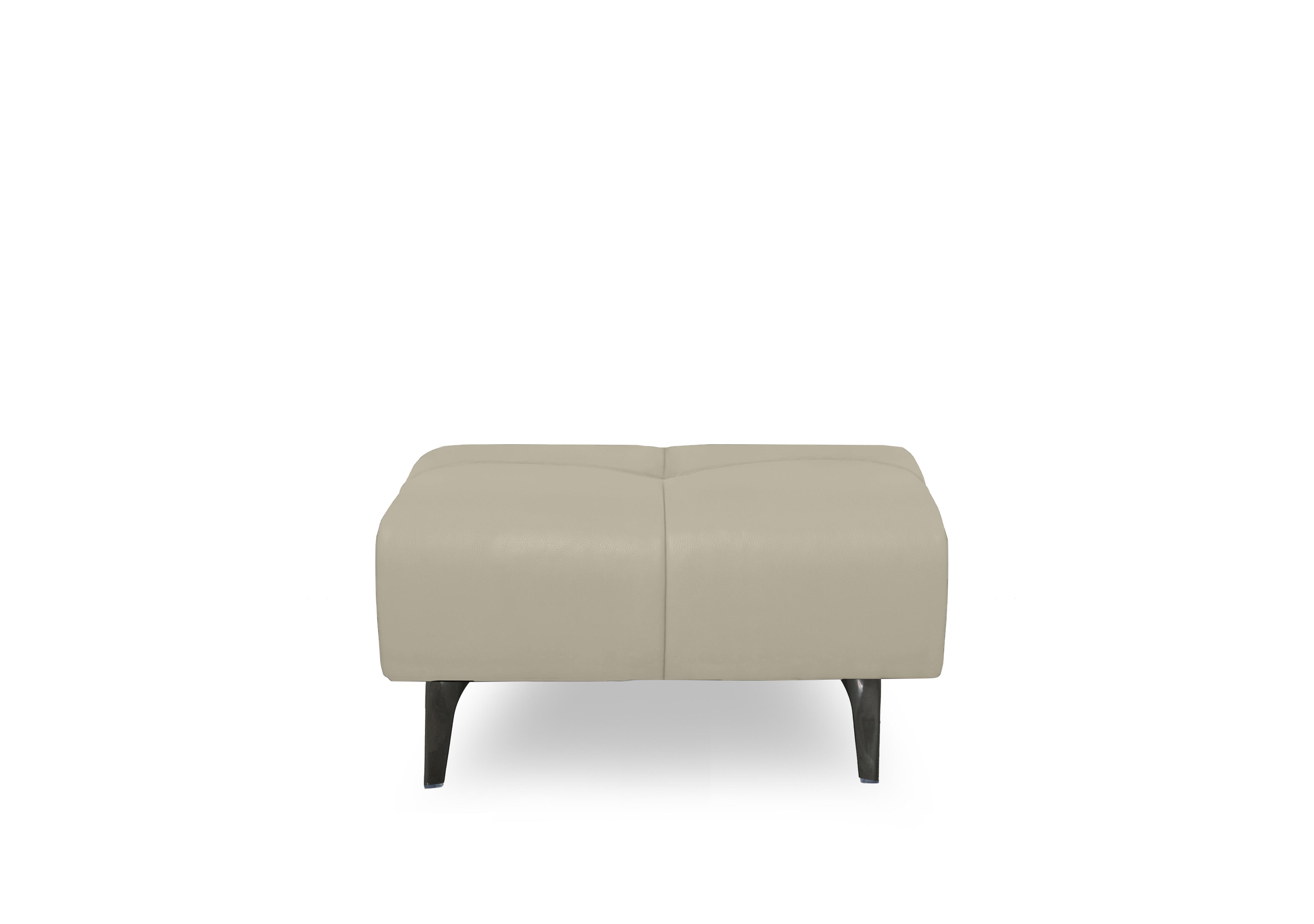 Sienna Leather Large Footstool in Montana Bone China Cat-60/05 on Furniture Village