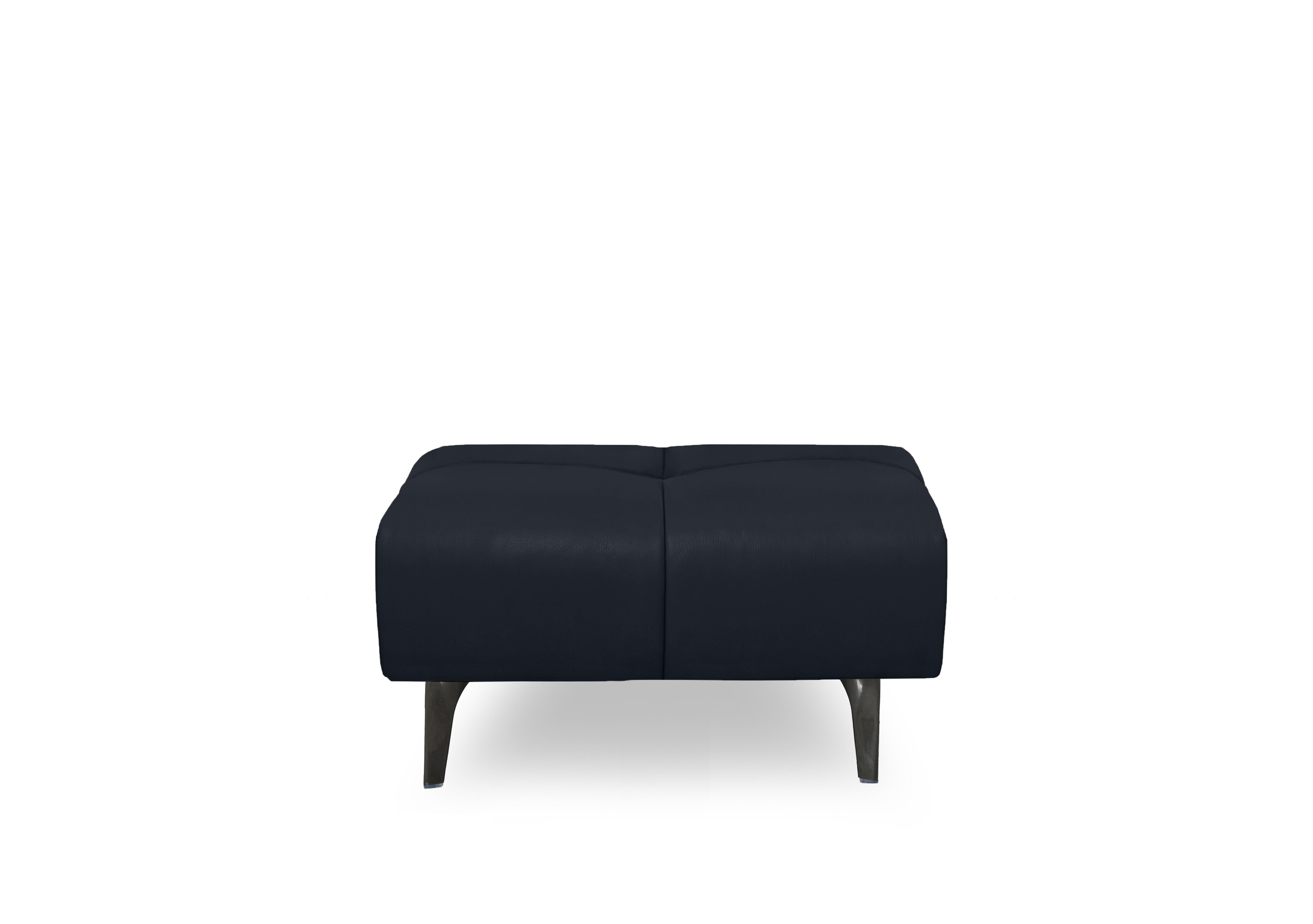 Sienna Leather Large Footstool in Montana Navy Cat-60/24 on Furniture Village