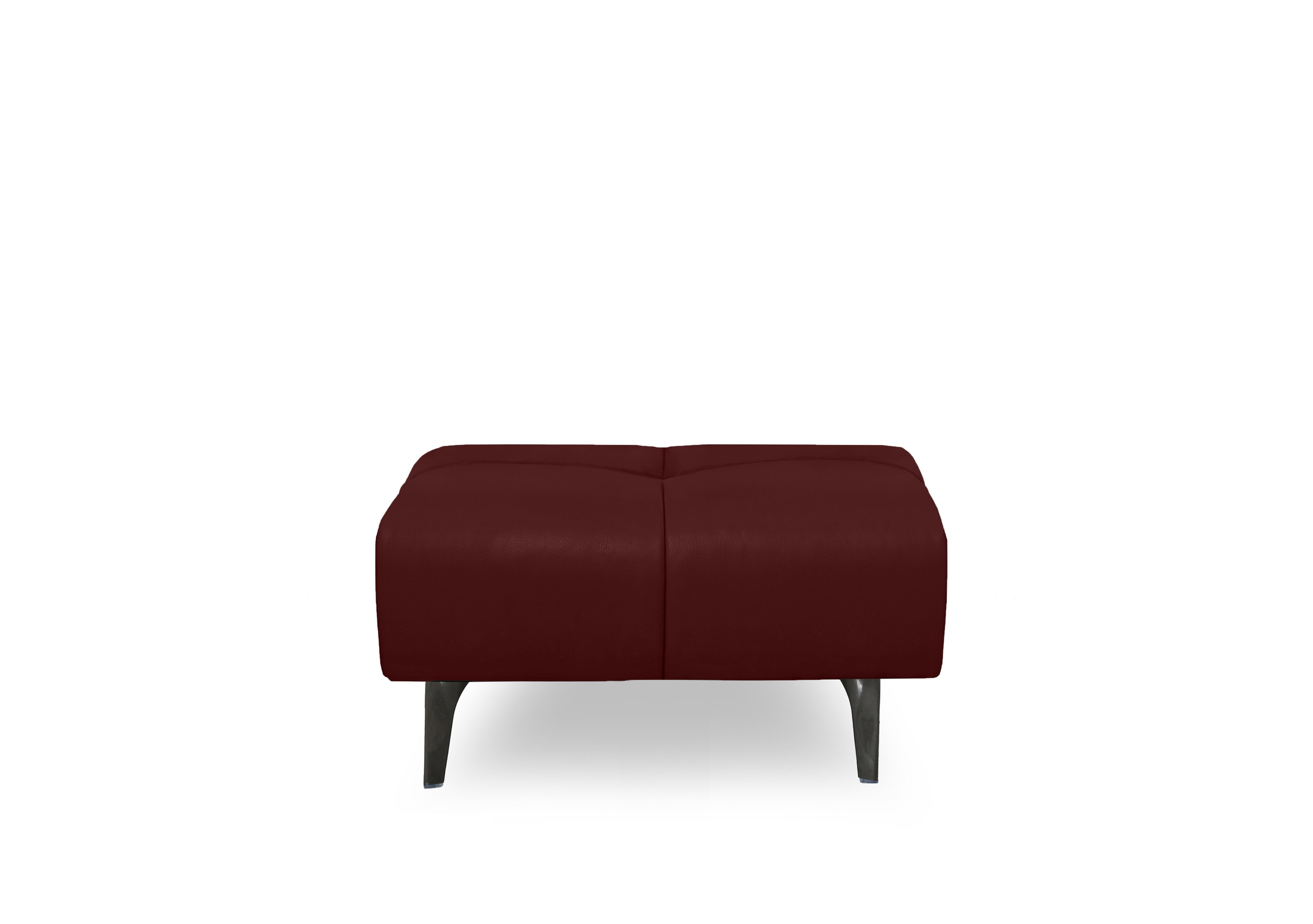 Sienna Leather Large Footstool in Montana Ruby Cat-60/15 on Furniture Village