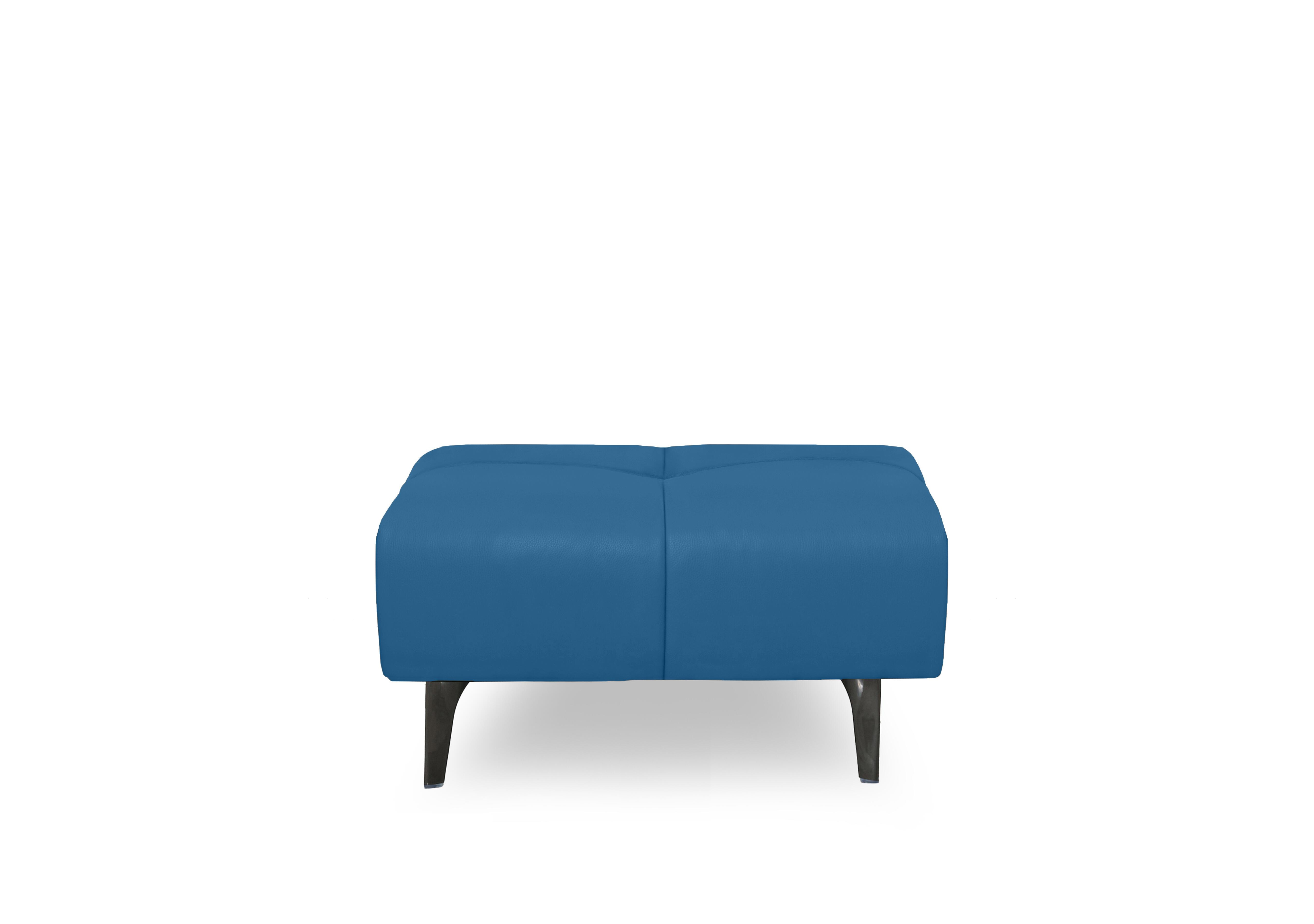 Sienna Leather Large Footstool in Oslo Aegean Cat-40/12 on Furniture Village