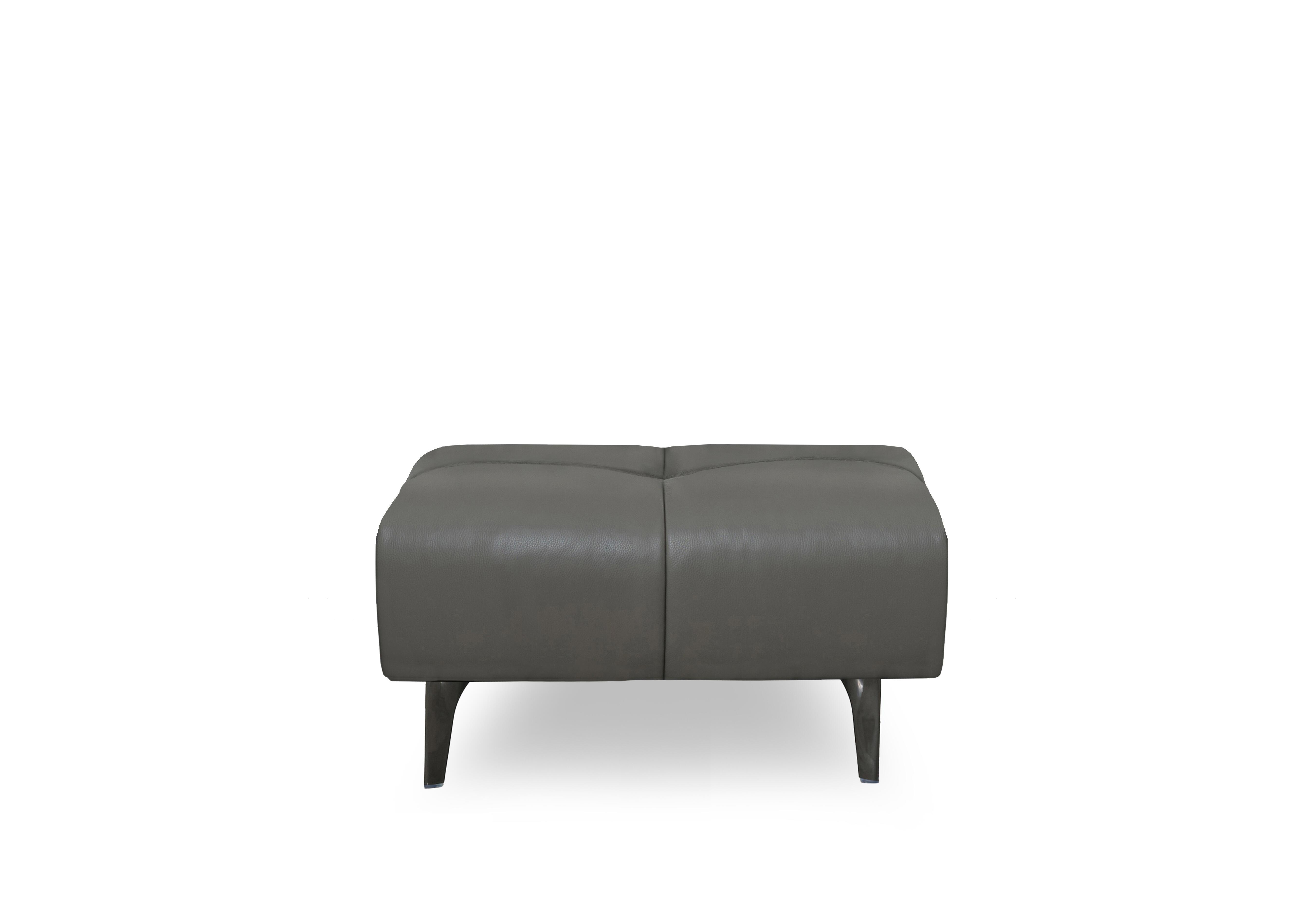Sienna Leather Large Footstool in Oslo Elephant Cat-40/15 on Furniture Village