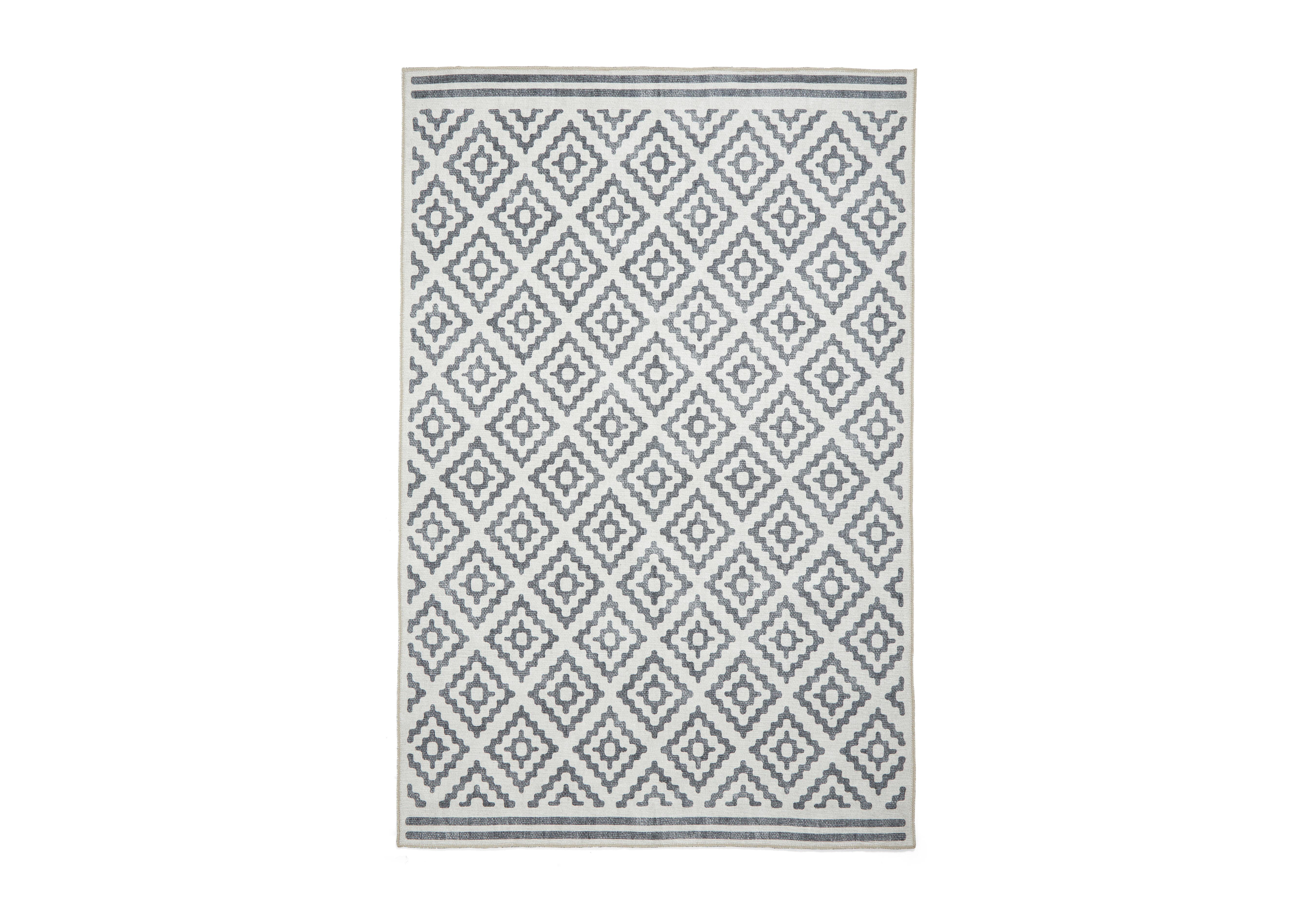 Agnes Washable Rug in Grey on Furniture Village
