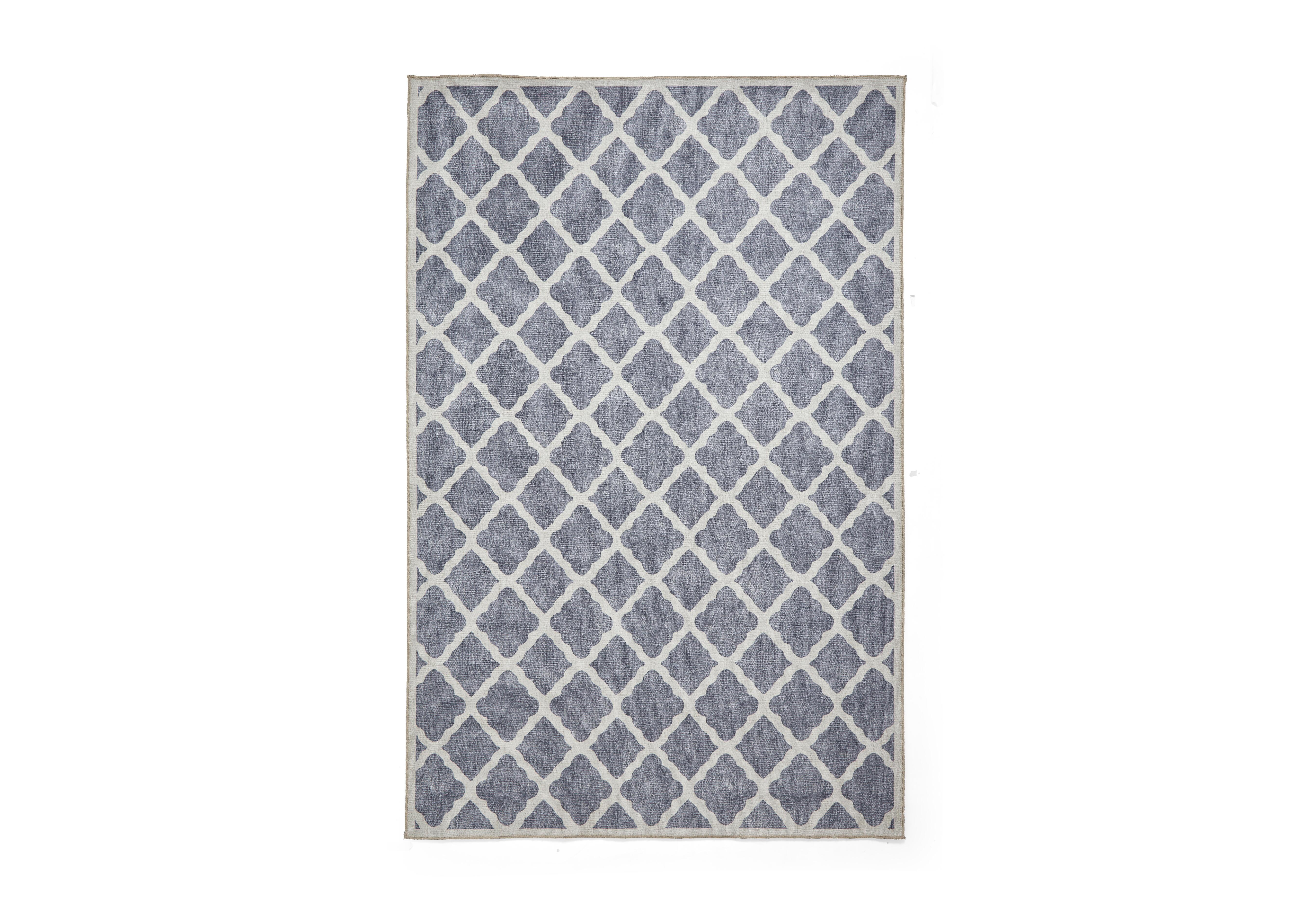 Sachin Washable Rug in Blue on Furniture Village