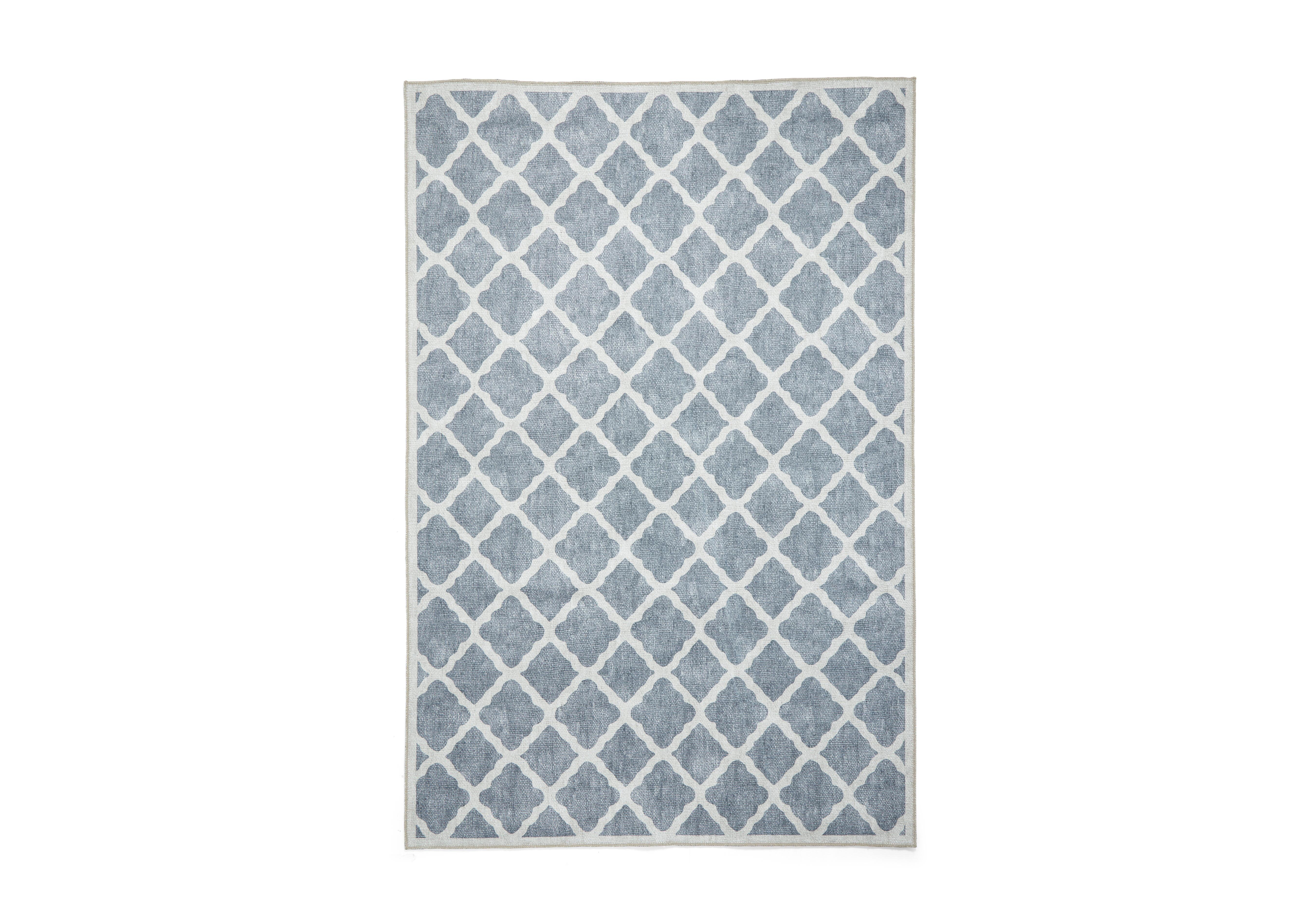 Sachin Washable Rug in Grey on Furniture Village
