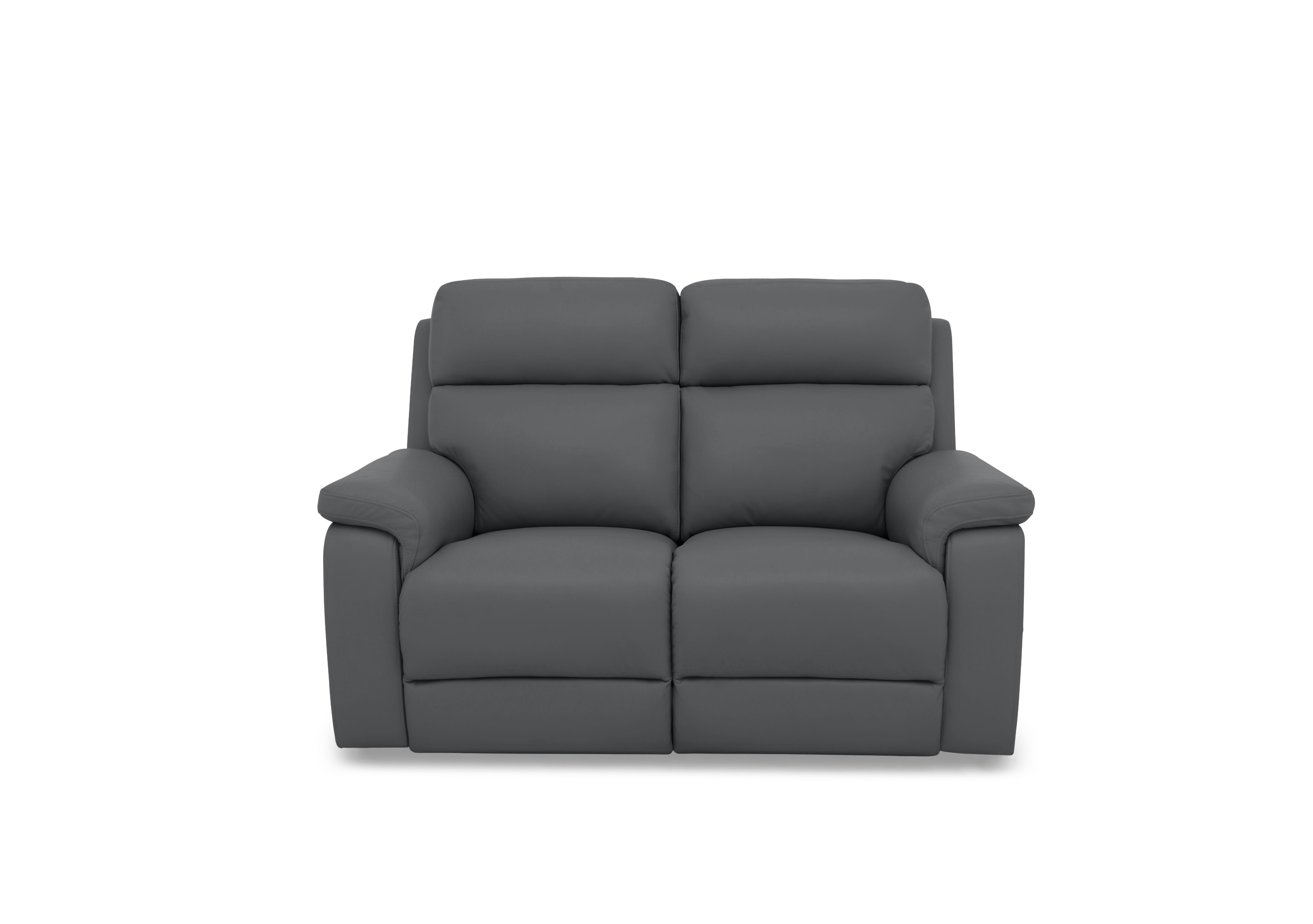 Raven Leather 2 Seater Sofa in Montana Granite Cat-60/33 on Furniture Village