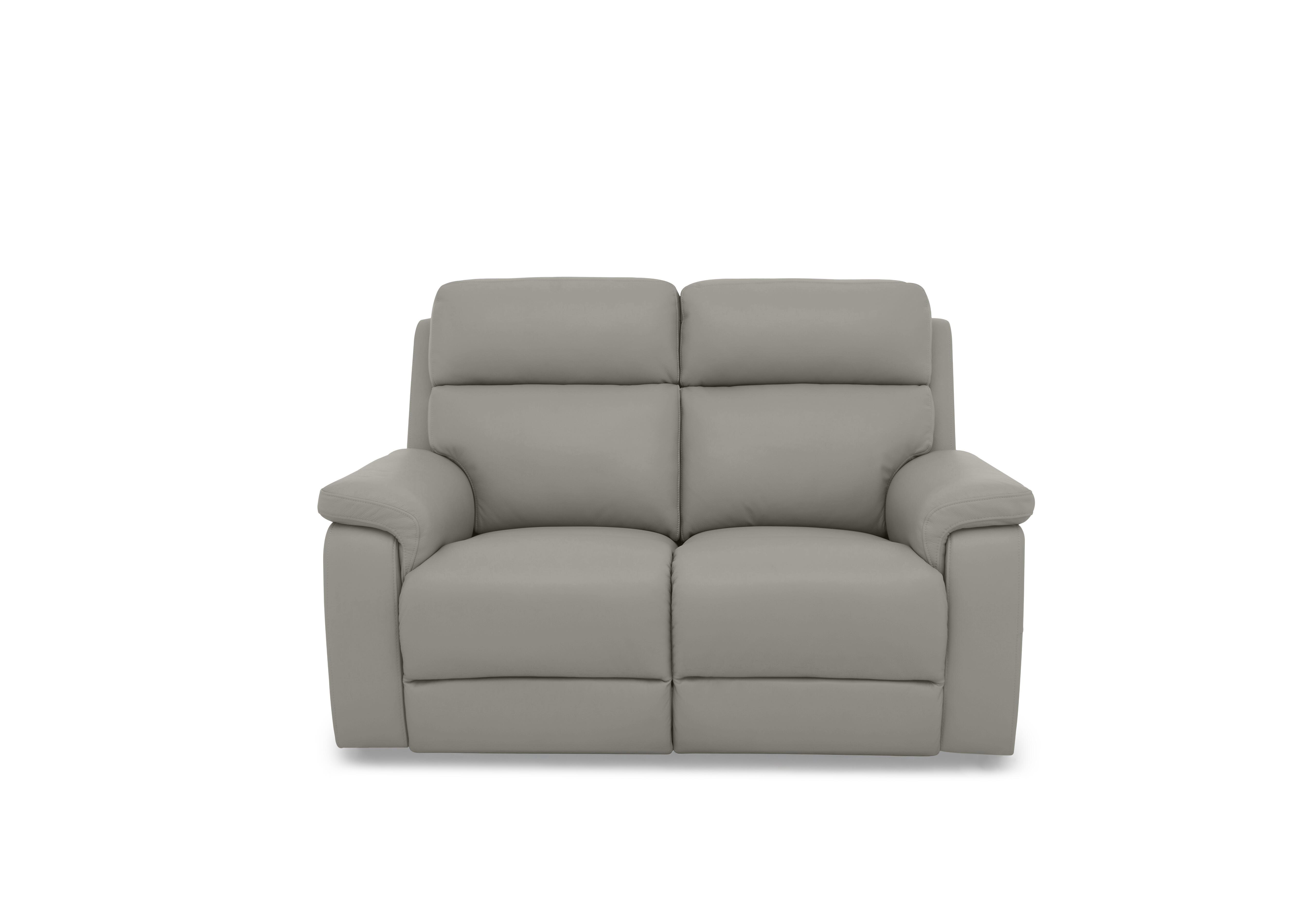 Raven Leather 2 Seater Sofa in Montana New Grey Cat-60/28 on Furniture Village