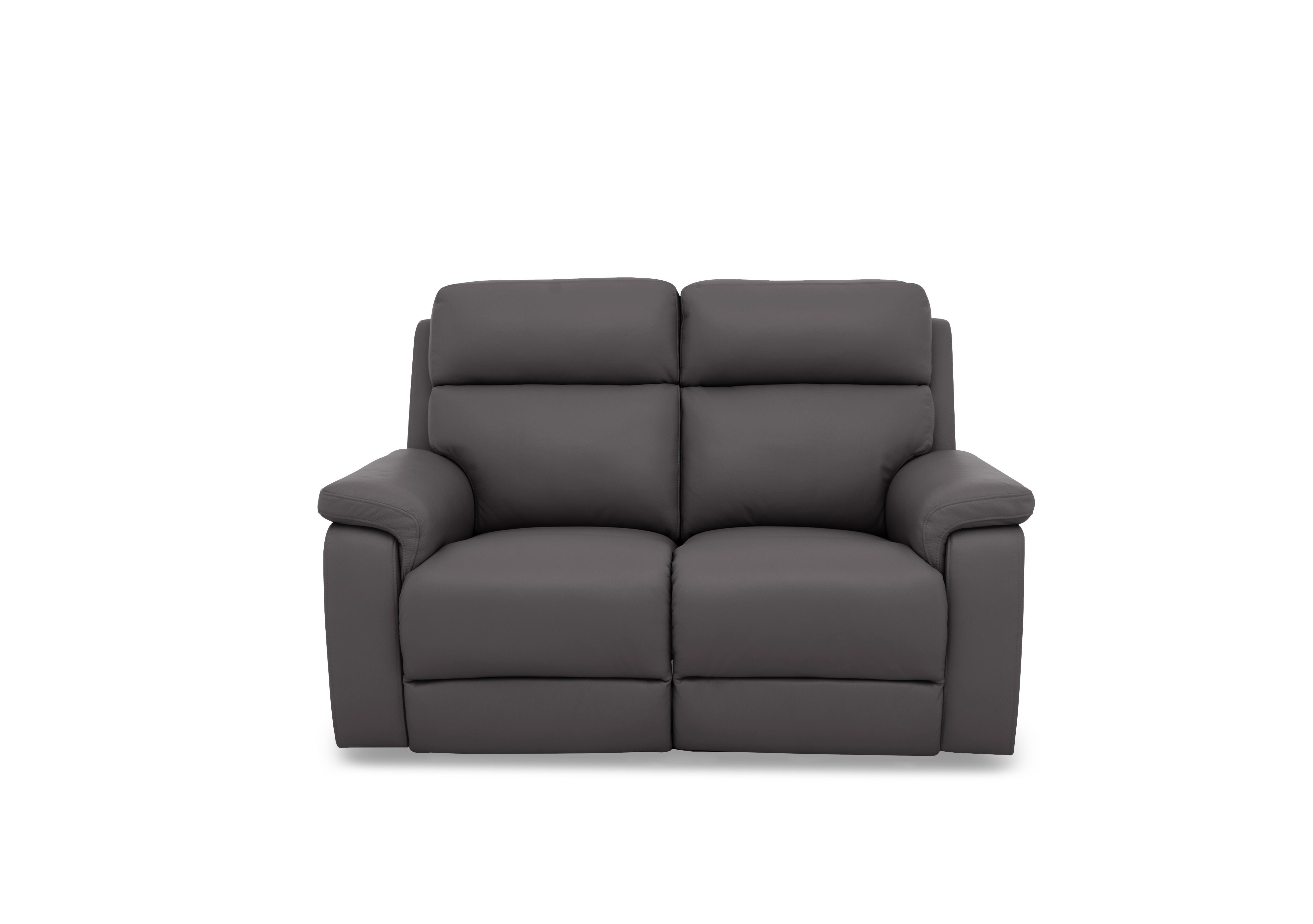 Raven Leather 2 Seater Sofa in Oslo Elephant Cat-40/15 on Furniture Village