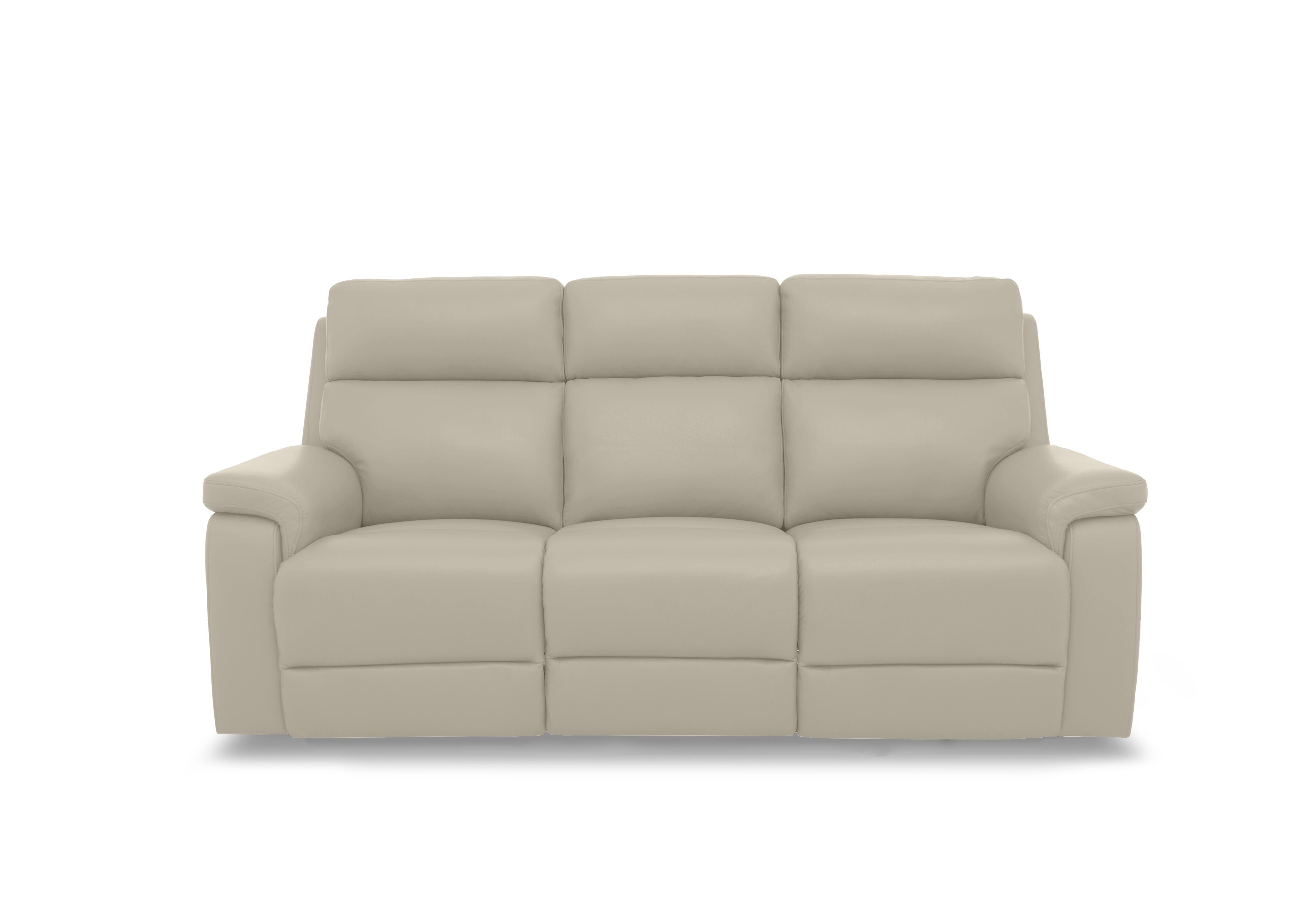 Raven Leather 3 Seater Sofa in Montana Bone China Cat-60/05 on Furniture Village