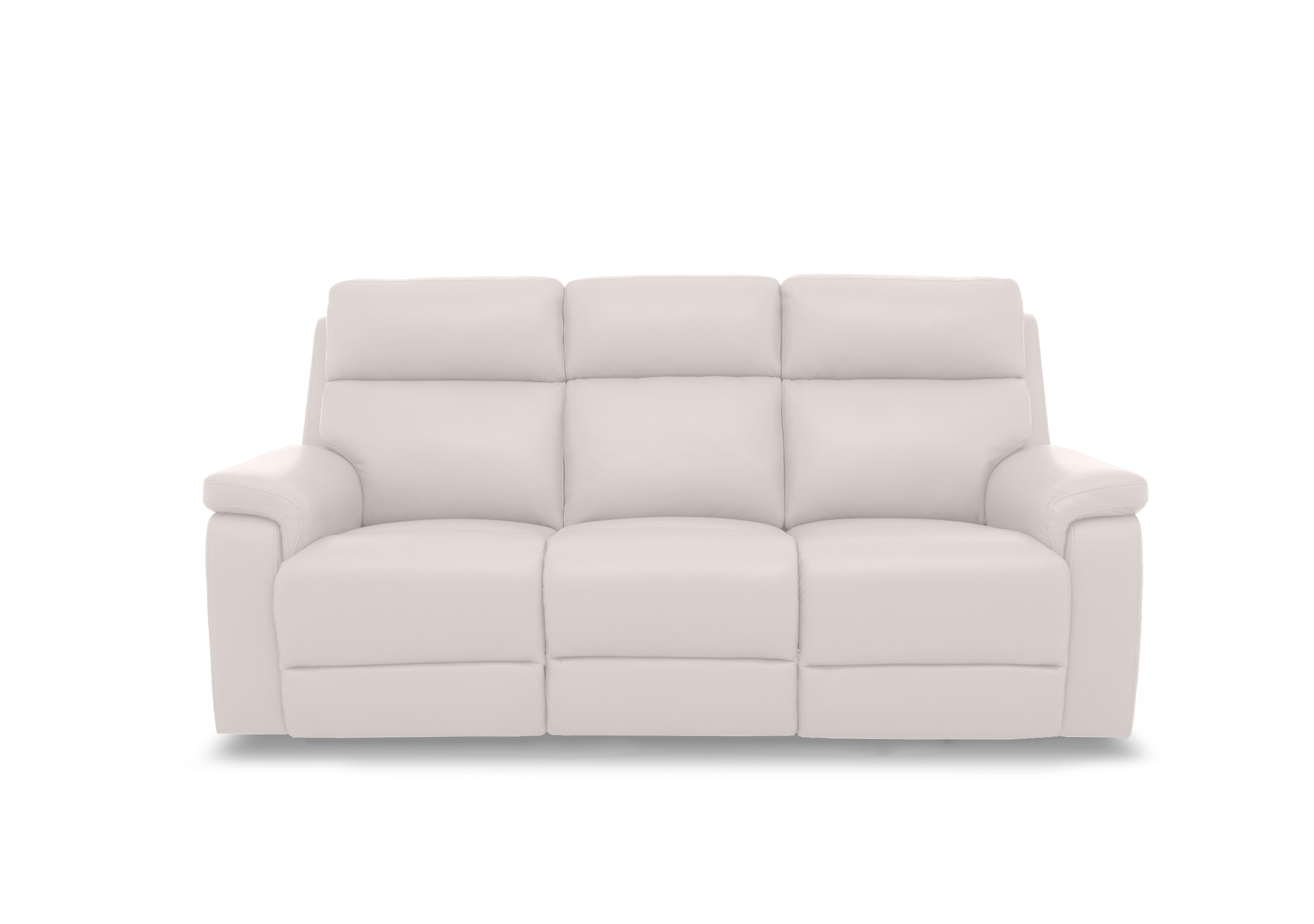 Raven Leather 3 Seater Sofa in Oslo Cotton Cat-40/13 on Furniture Village