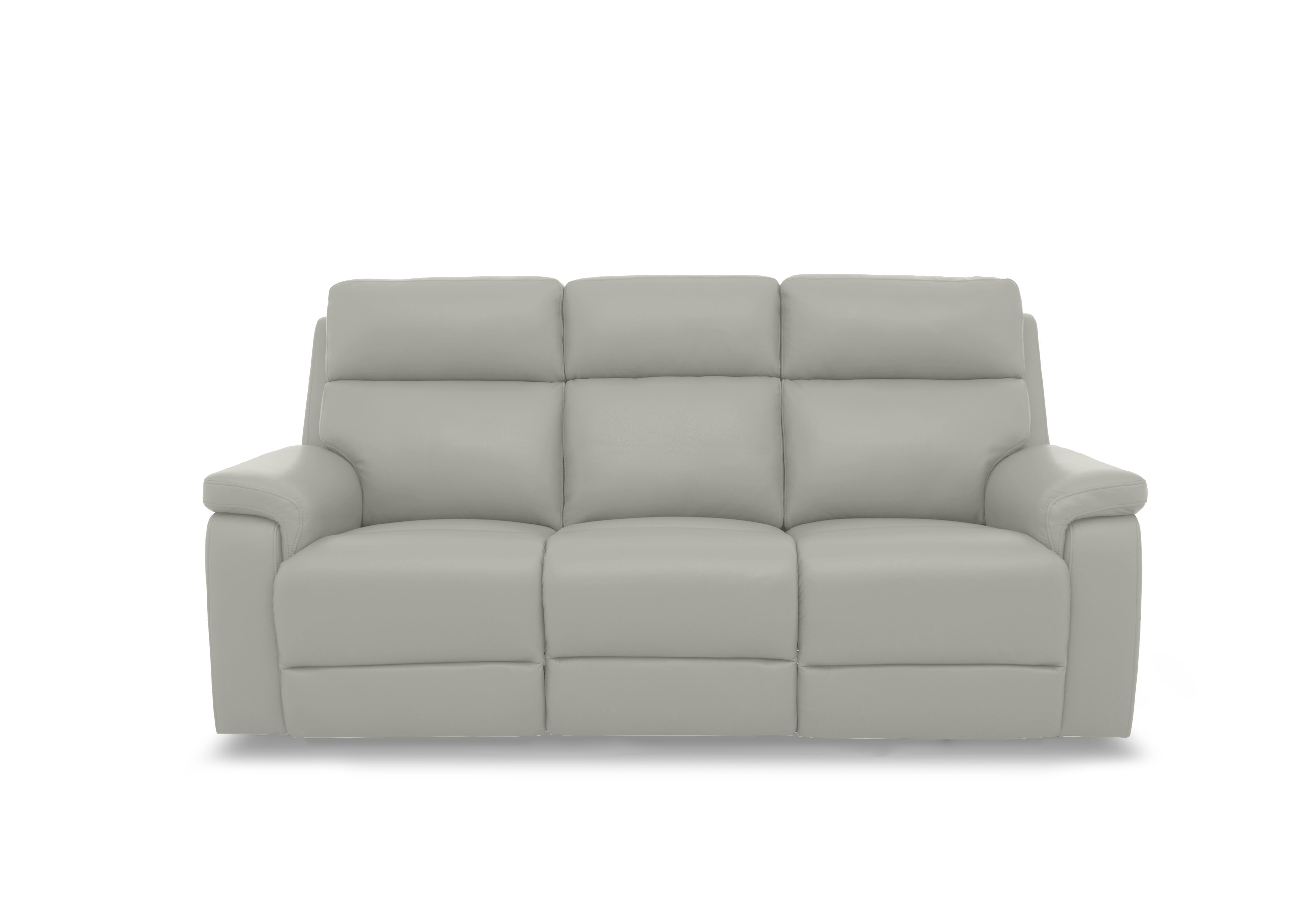 Raven Leather 3 Seater Sofa in Oslo Lead Grey Cat-40/31 on Furniture Village