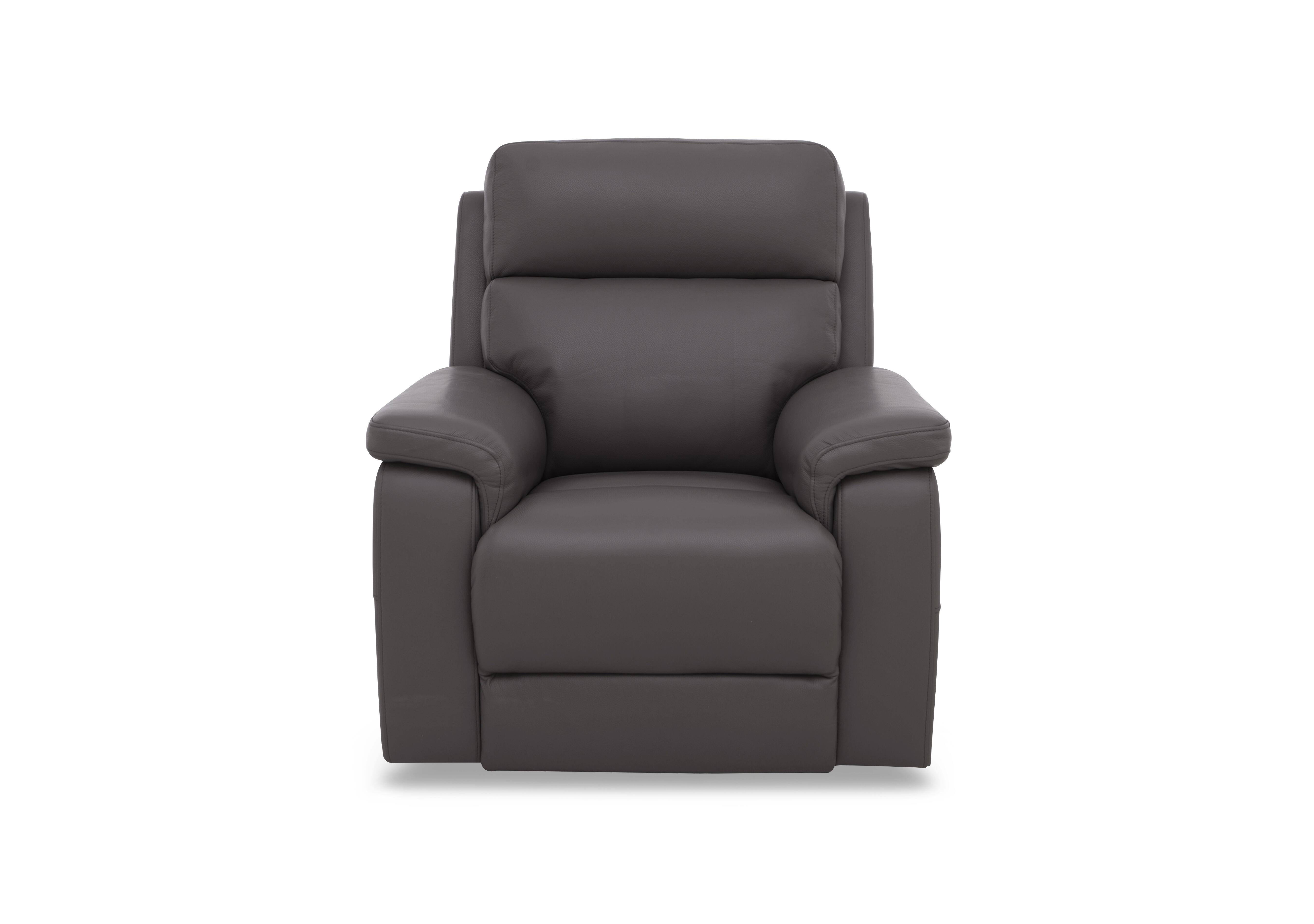 Raven Leather Chair in Oslo Elephant Cat-40/15 on Furniture Village