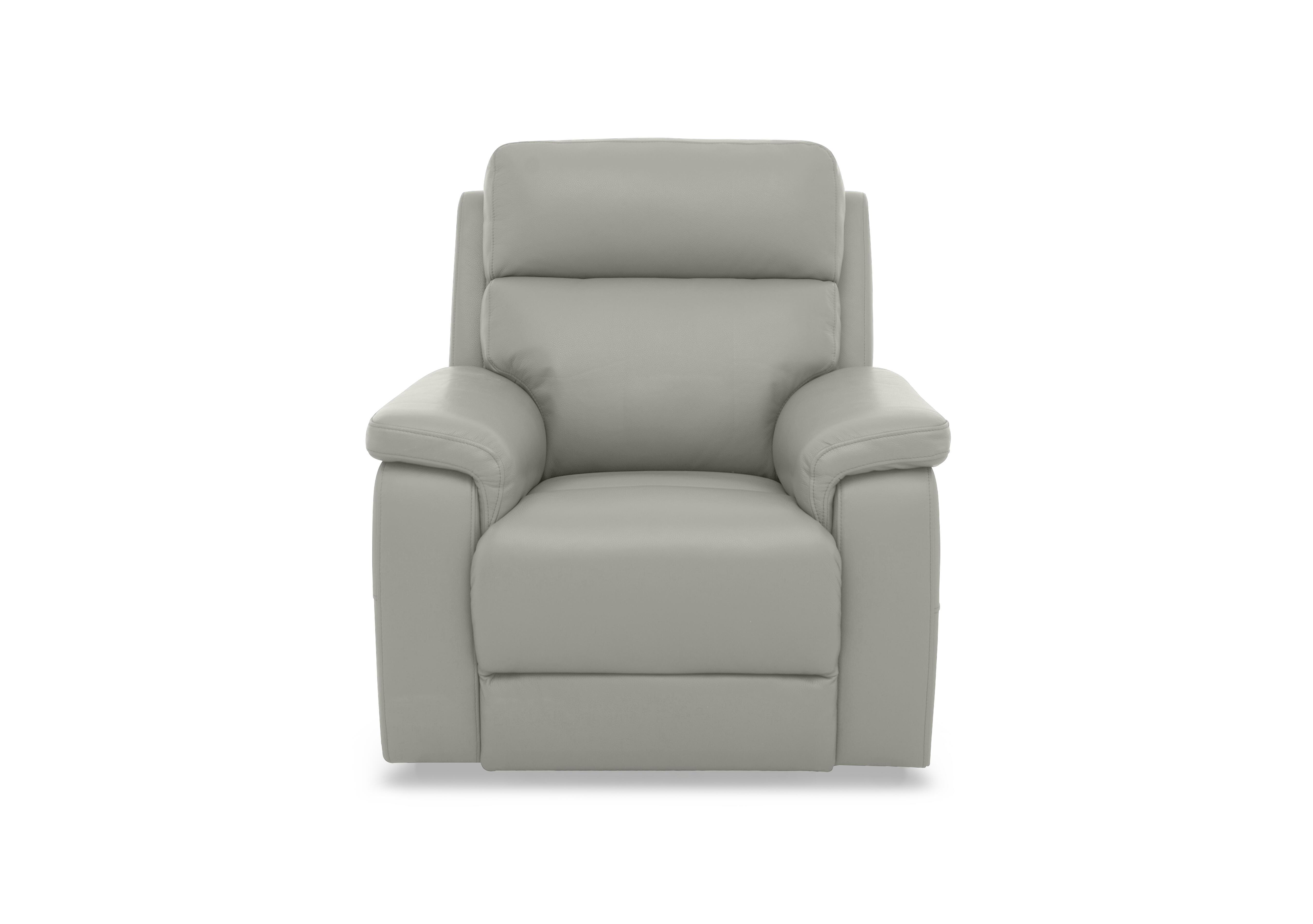 Raven Leather Chair in Oslo Light Grey Cat-40/27 on Furniture Village