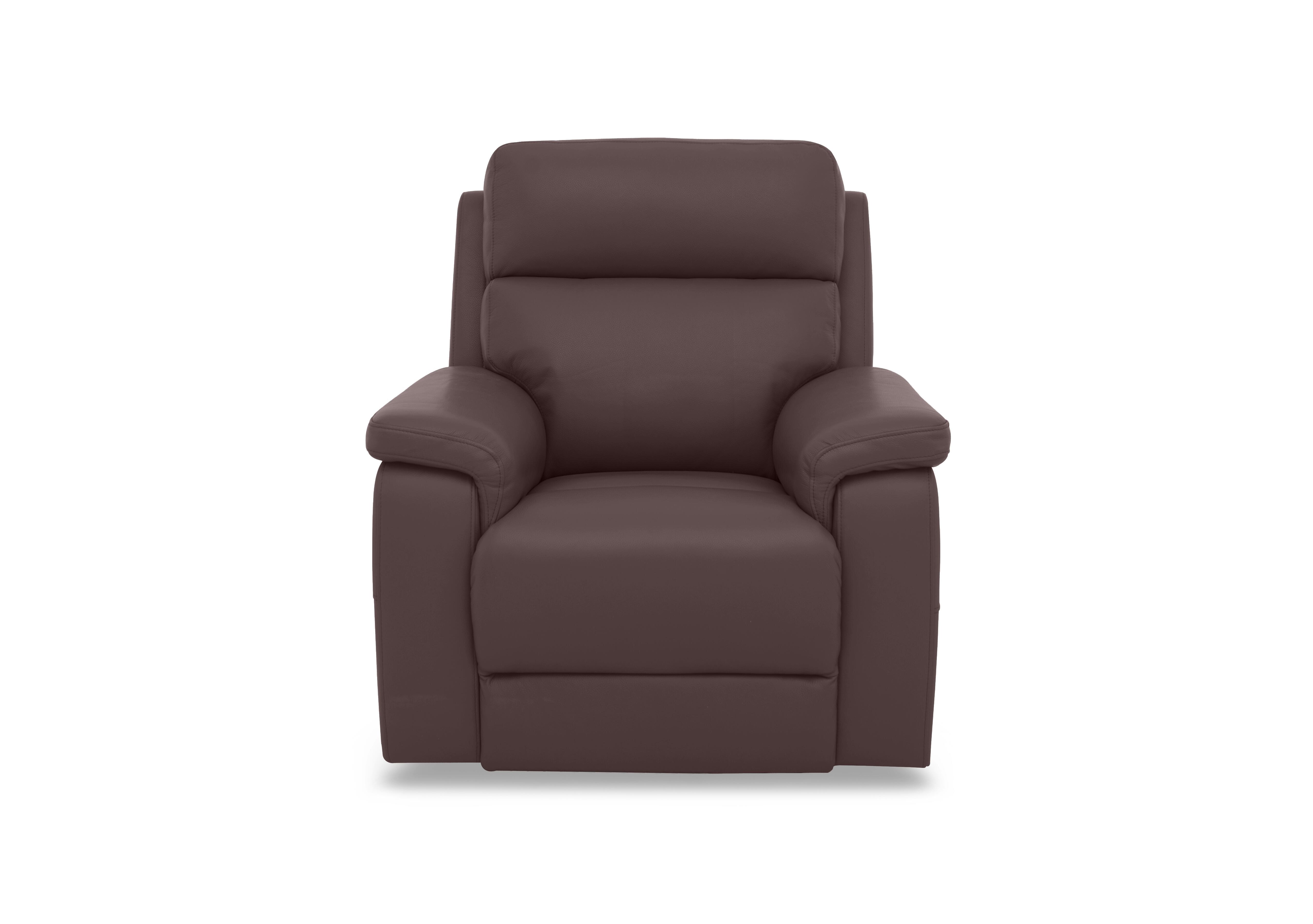 Raven Leather Chair in Oslo Mulberry Cat-40/30 on Furniture Village