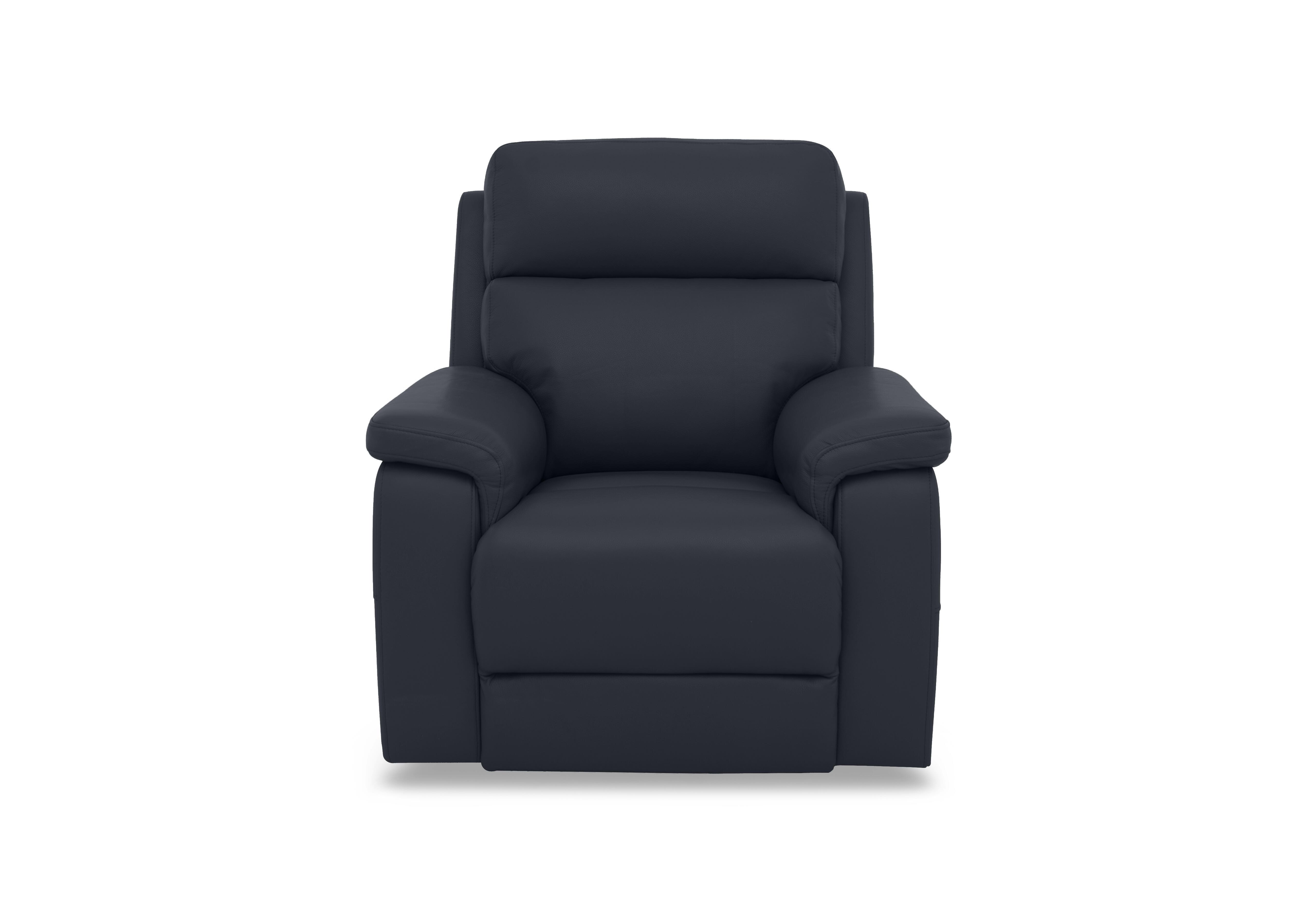 Raven Leather Chair in Oslo Navy Cat-40/24 on Furniture Village