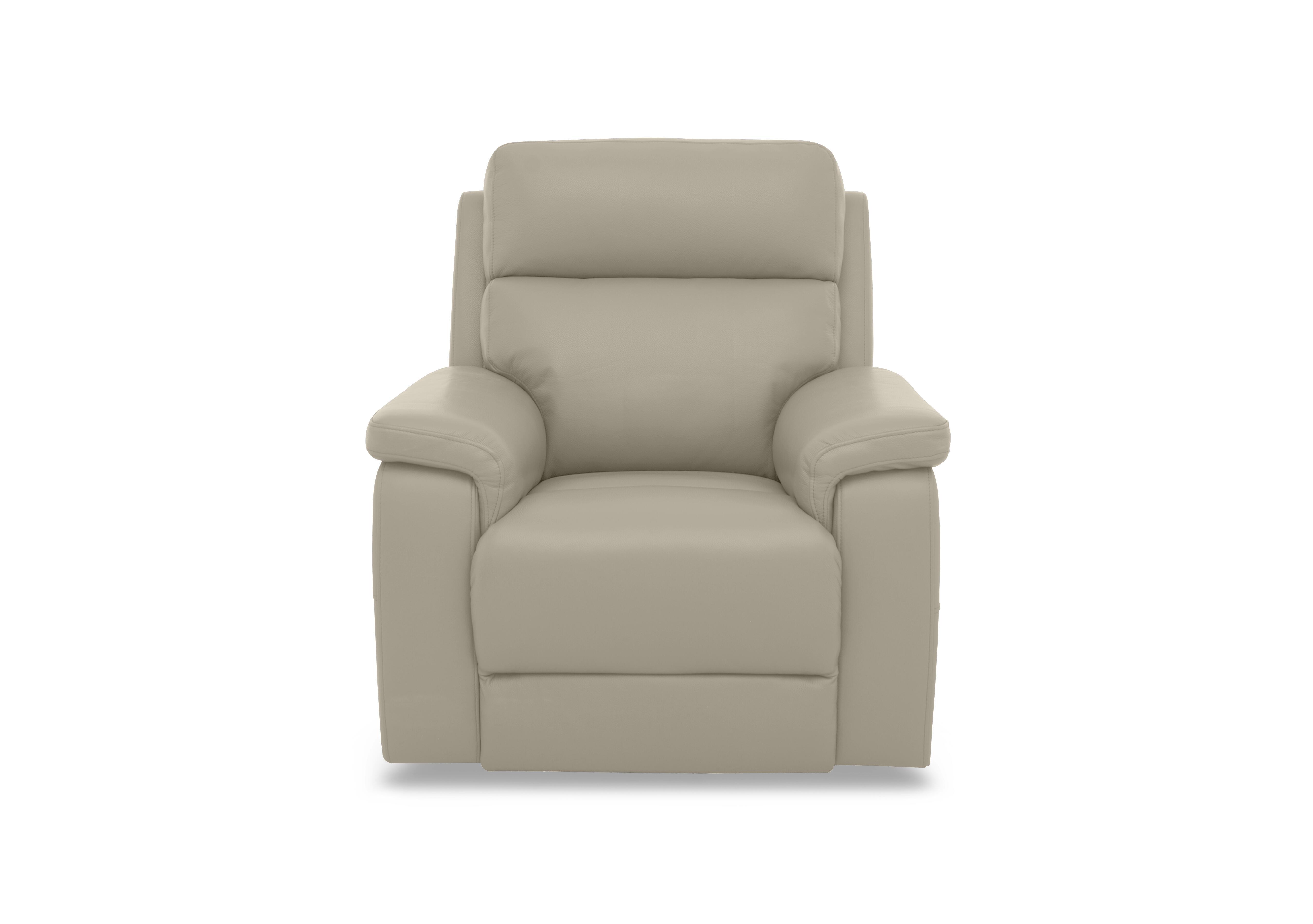 Raven Leather Chair in Oslo Oyster Cat-40/08 on Furniture Village