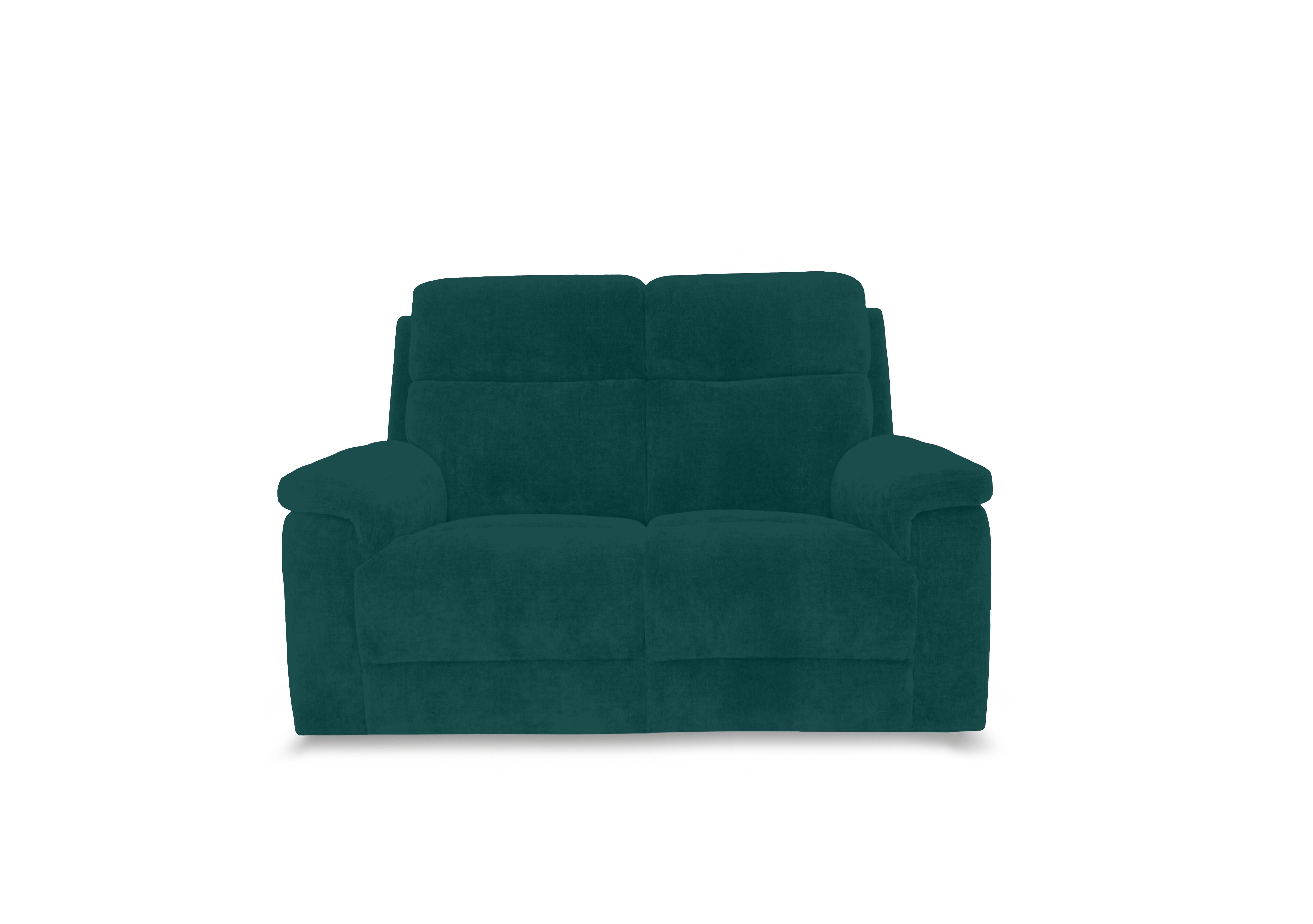 Raven Fabric 2 Seater Sofa in Opulence Teal 51003 on Furniture Village