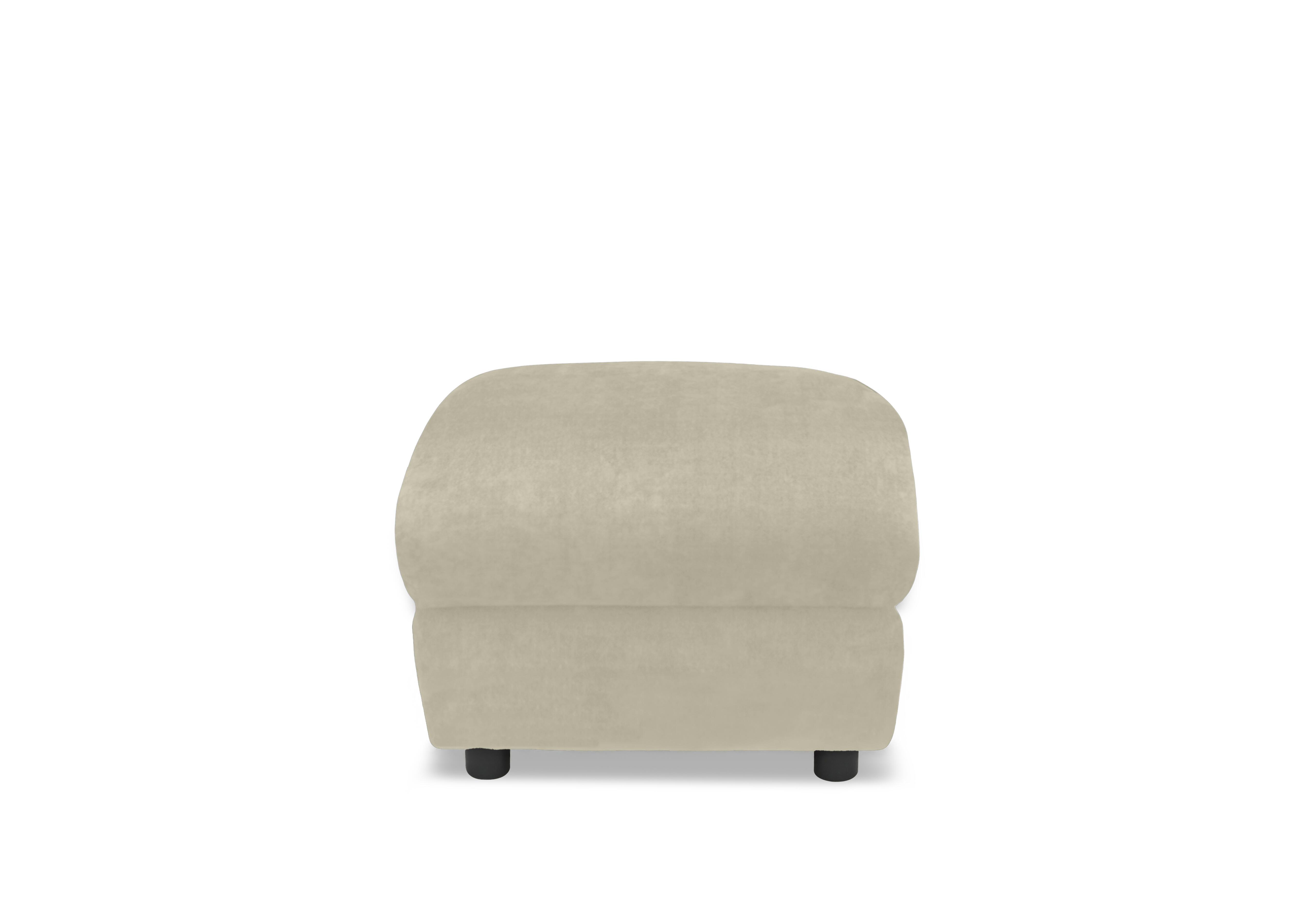 Raven Fabric Footstool in Bella Barley White 43121 on Furniture Village