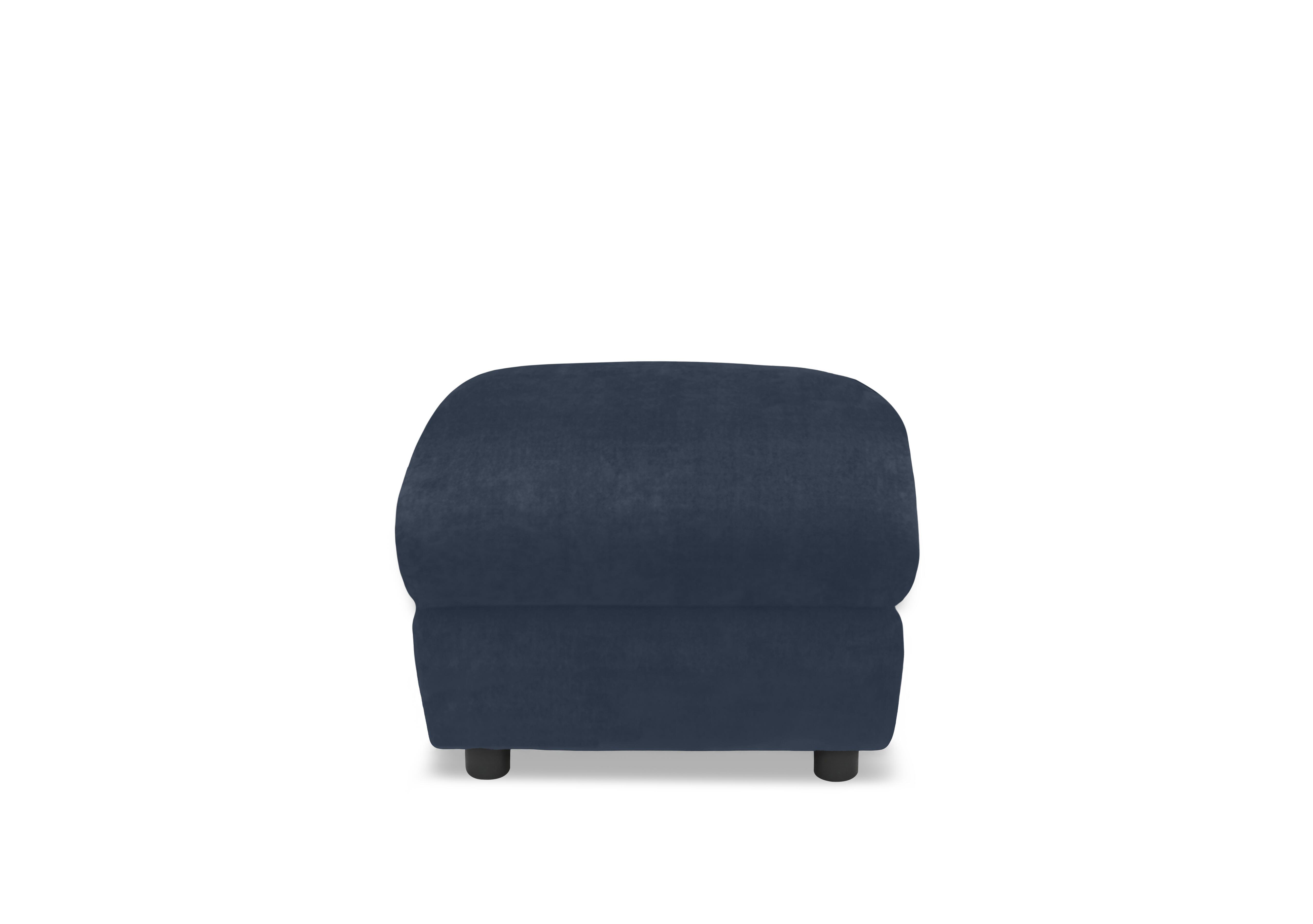 Raven Fabric Footstool in Bella Navy 43330 on Furniture Village