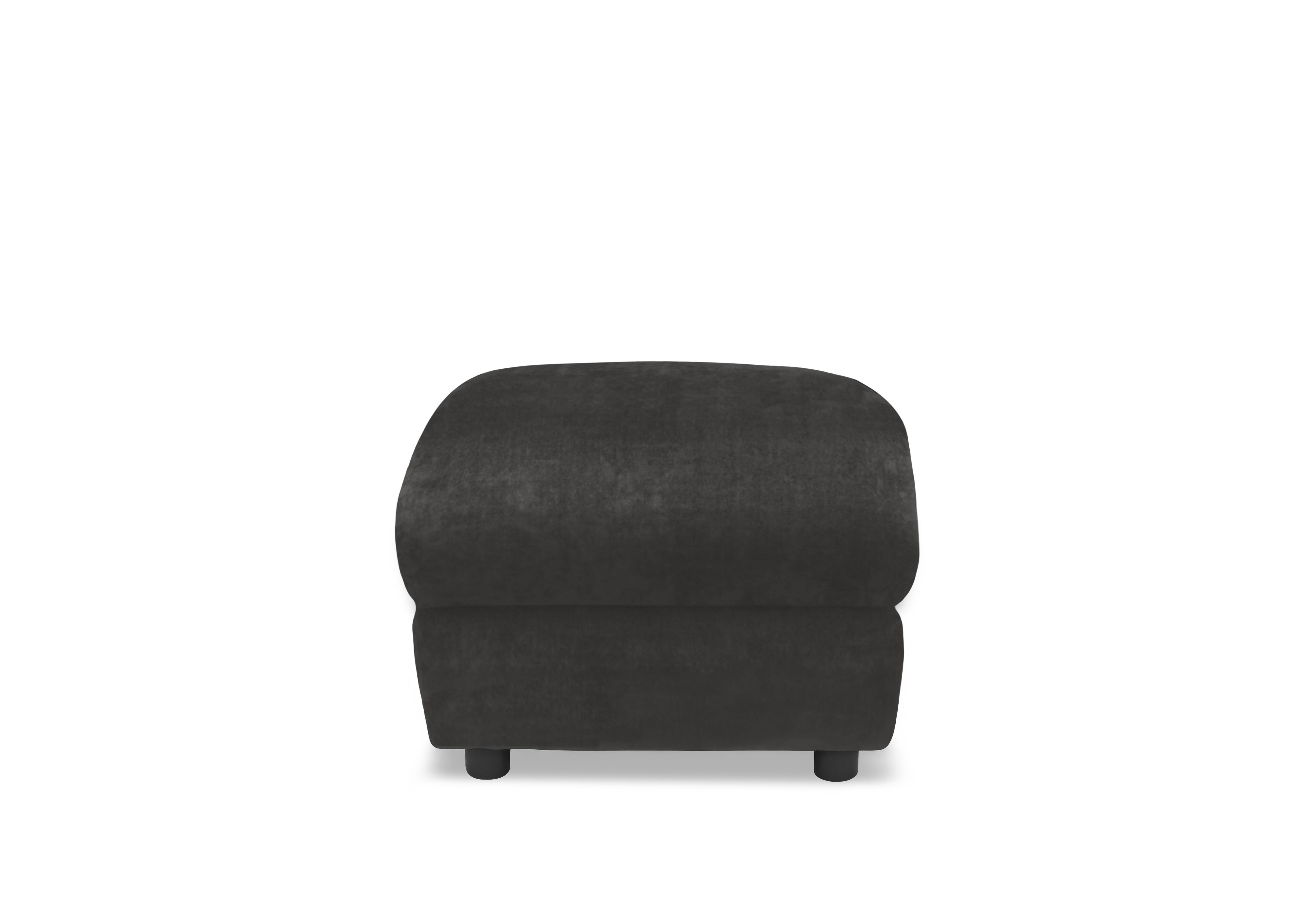 Raven Fabric Footstool in Hudson Charcoal 25460 on Furniture Village