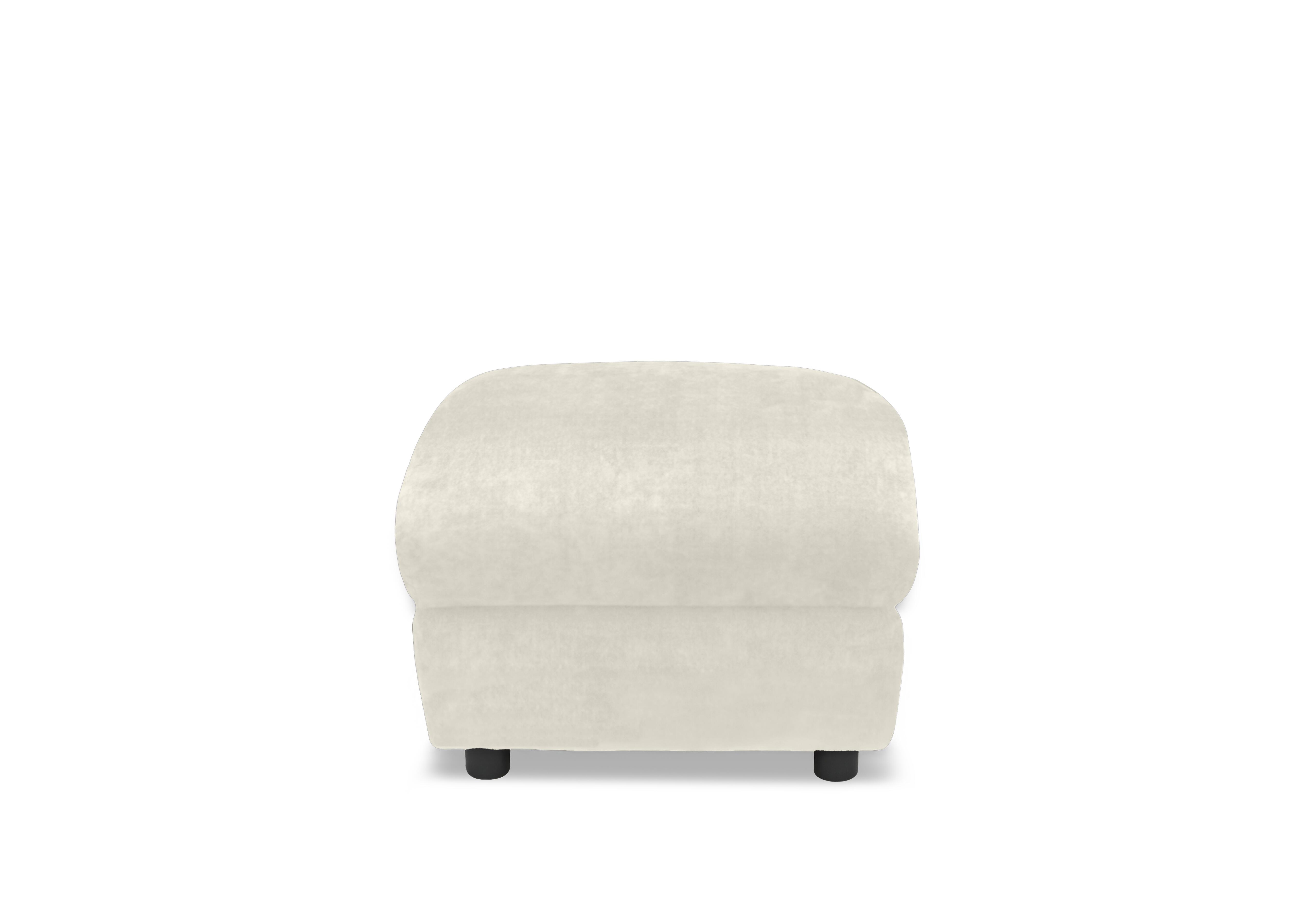 Raven Fabric Footstool in Hudson Ivory 25102 on Furniture Village