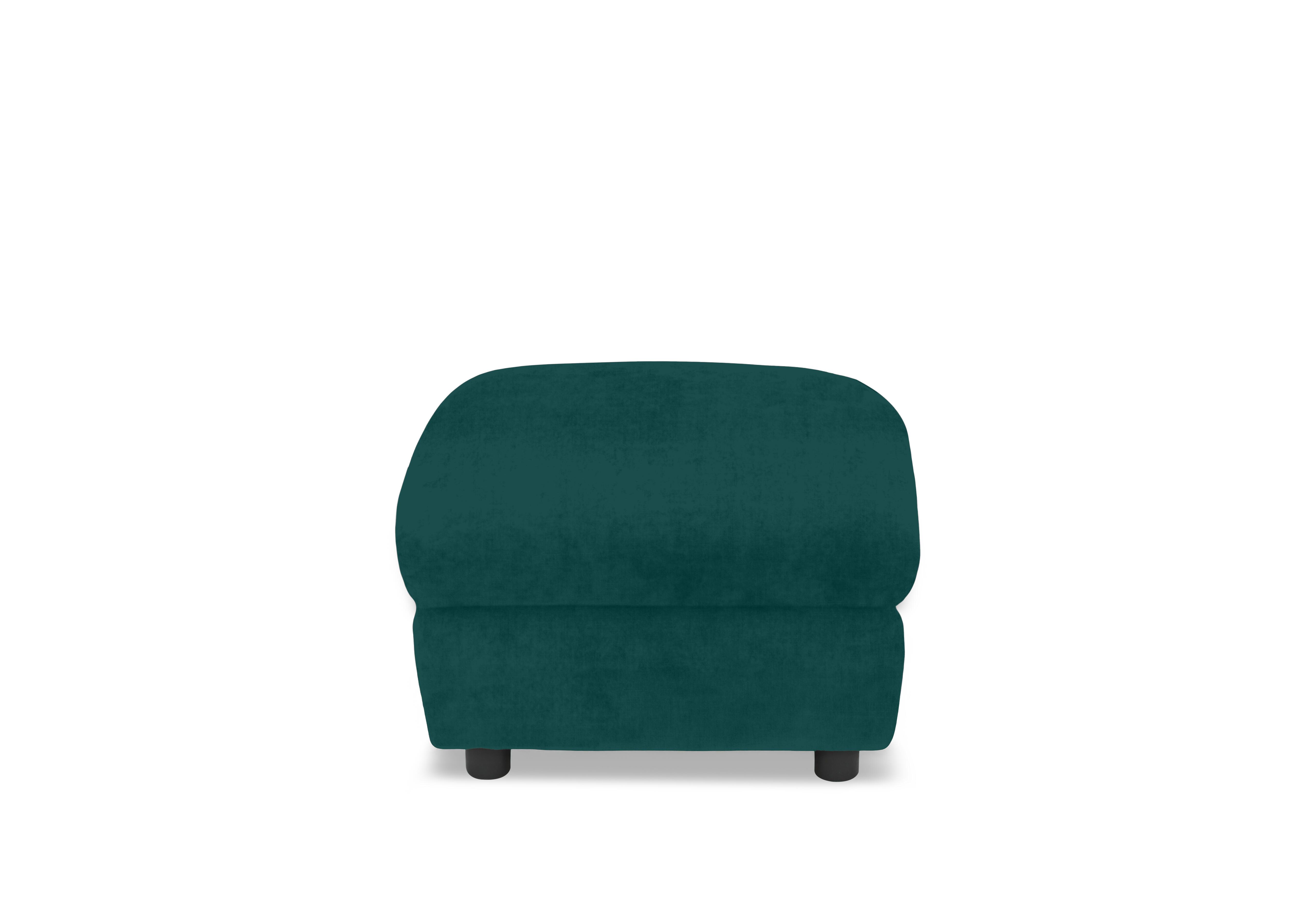 Raven Fabric Footstool in Opulence Teal 51003 on Furniture Village