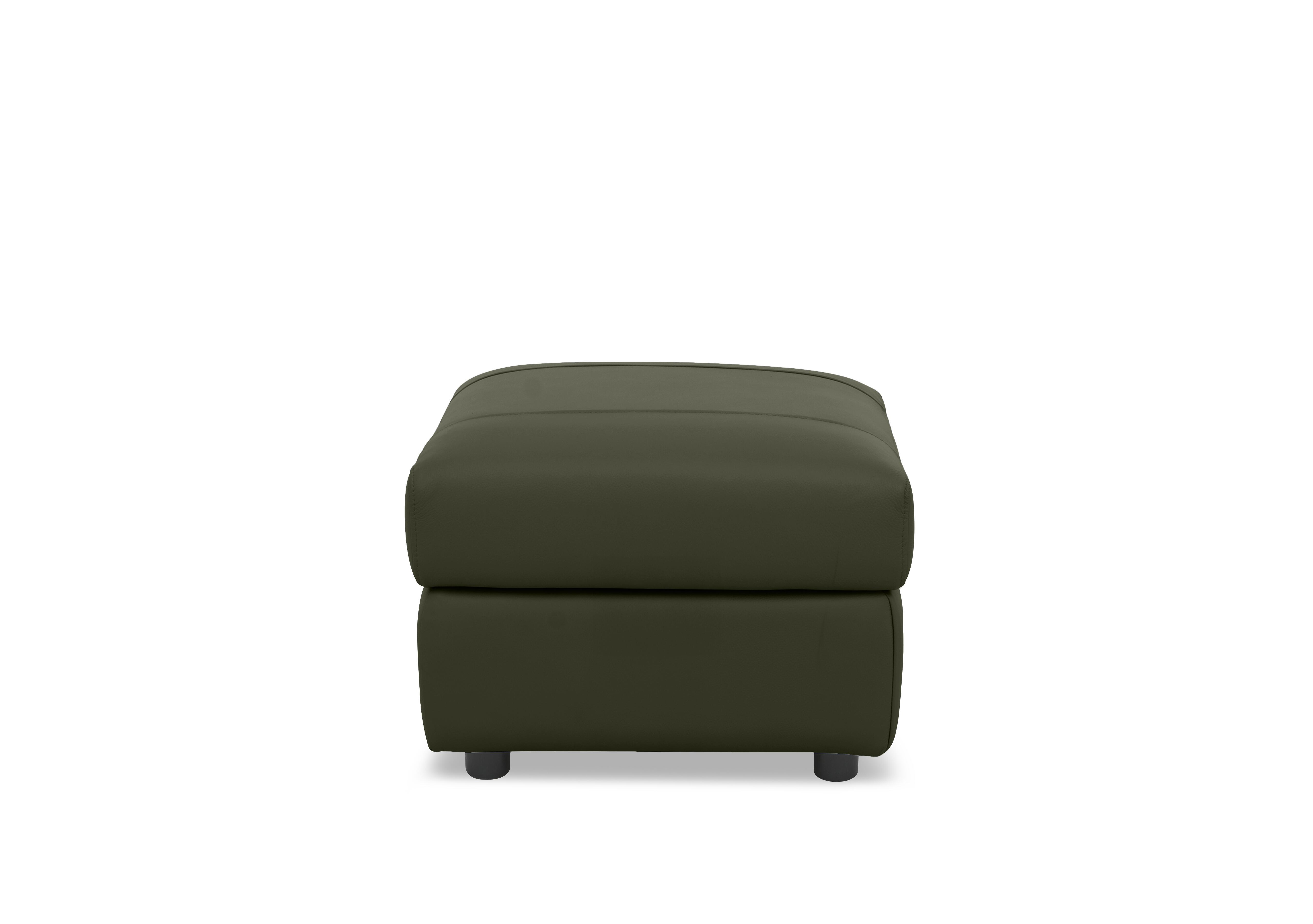 Raven Leather Footstool in Oslo Oslo Pine Cat-40/10 on Furniture Village