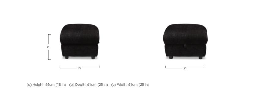 Raven Fabric Storage Footstool in  on Furniture Village