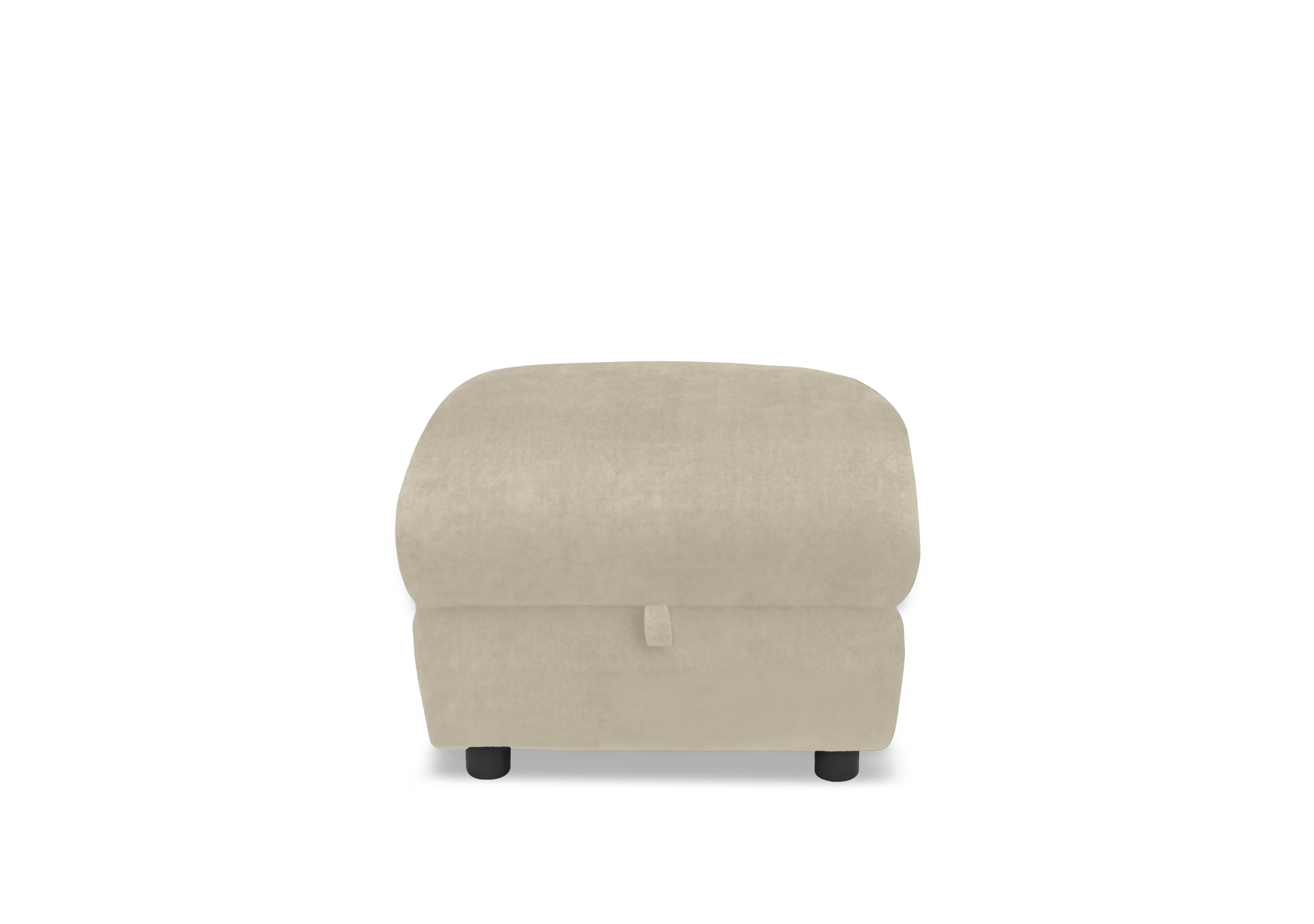 Raven Fabric Storage Footstool in Bella Barley White 43121 on Furniture Village